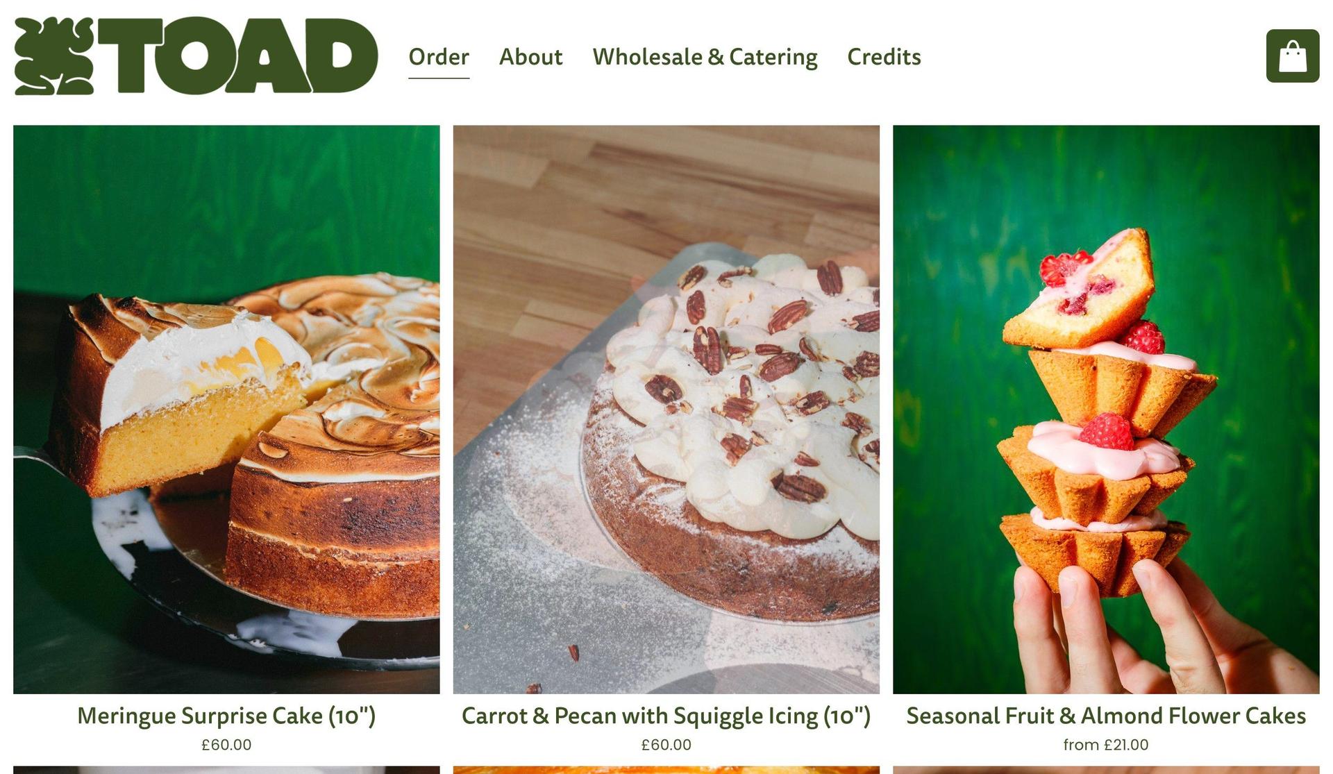 Toad Bakery-small business websites