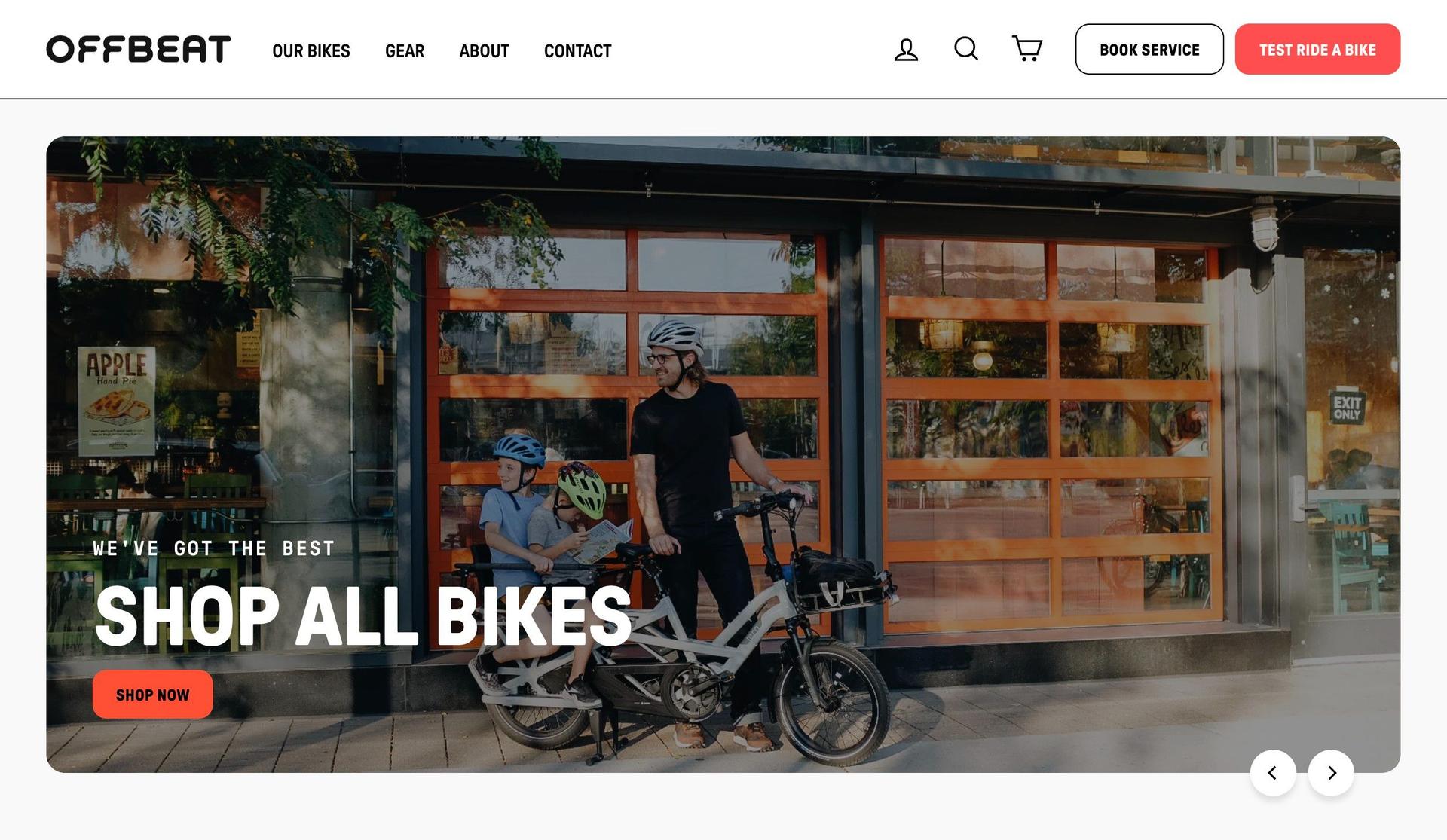 Offbeat Bikes-small business websites