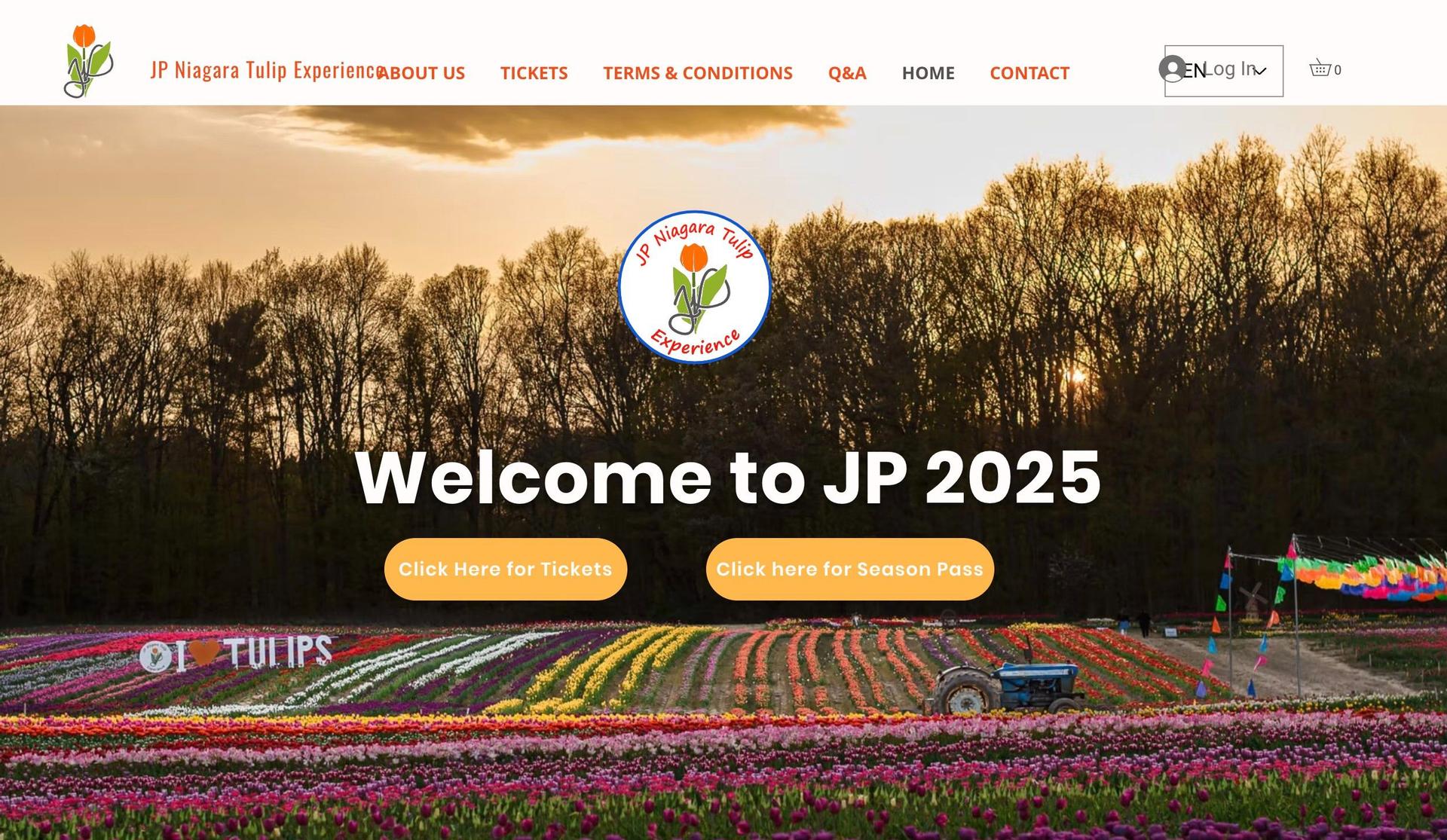 JP Niagara Tulip Experience-small business websites