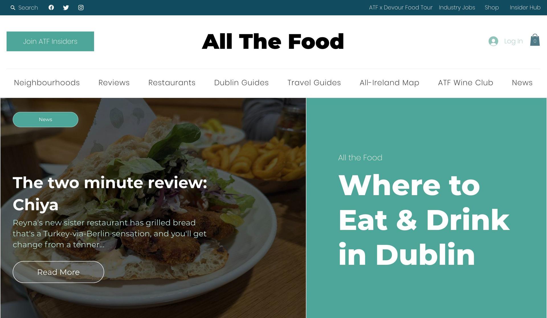 All The Food-+blog design examples+