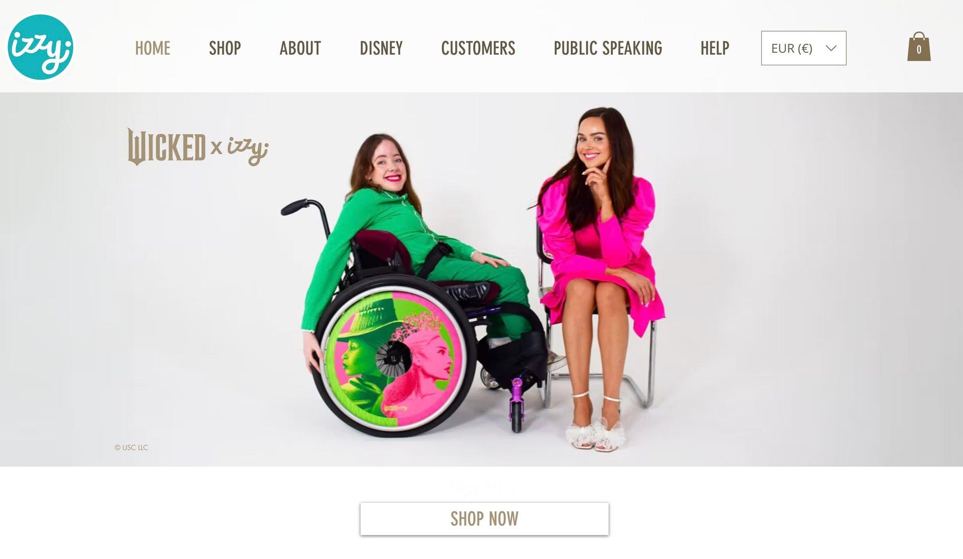 Izzy Wheels-colorful websites