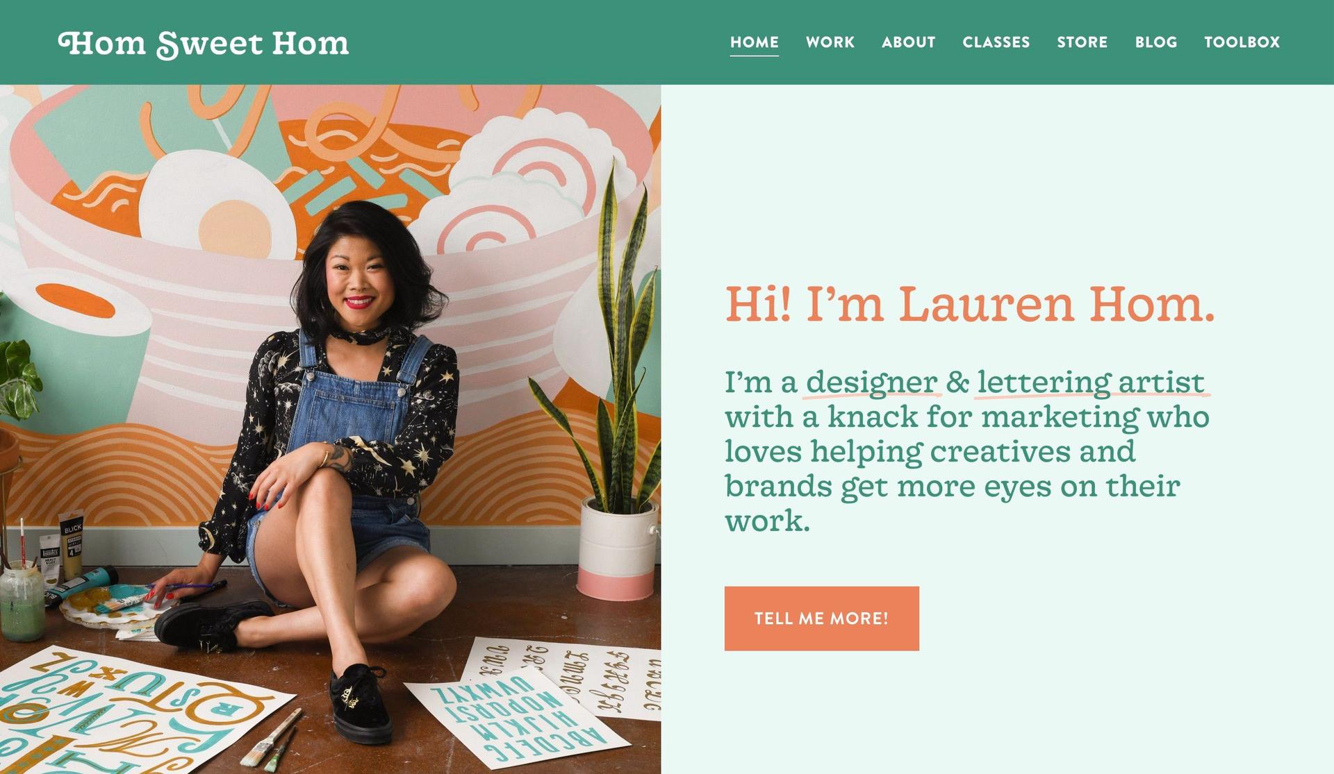 Hom Sweet Hom-digital portfolio examples