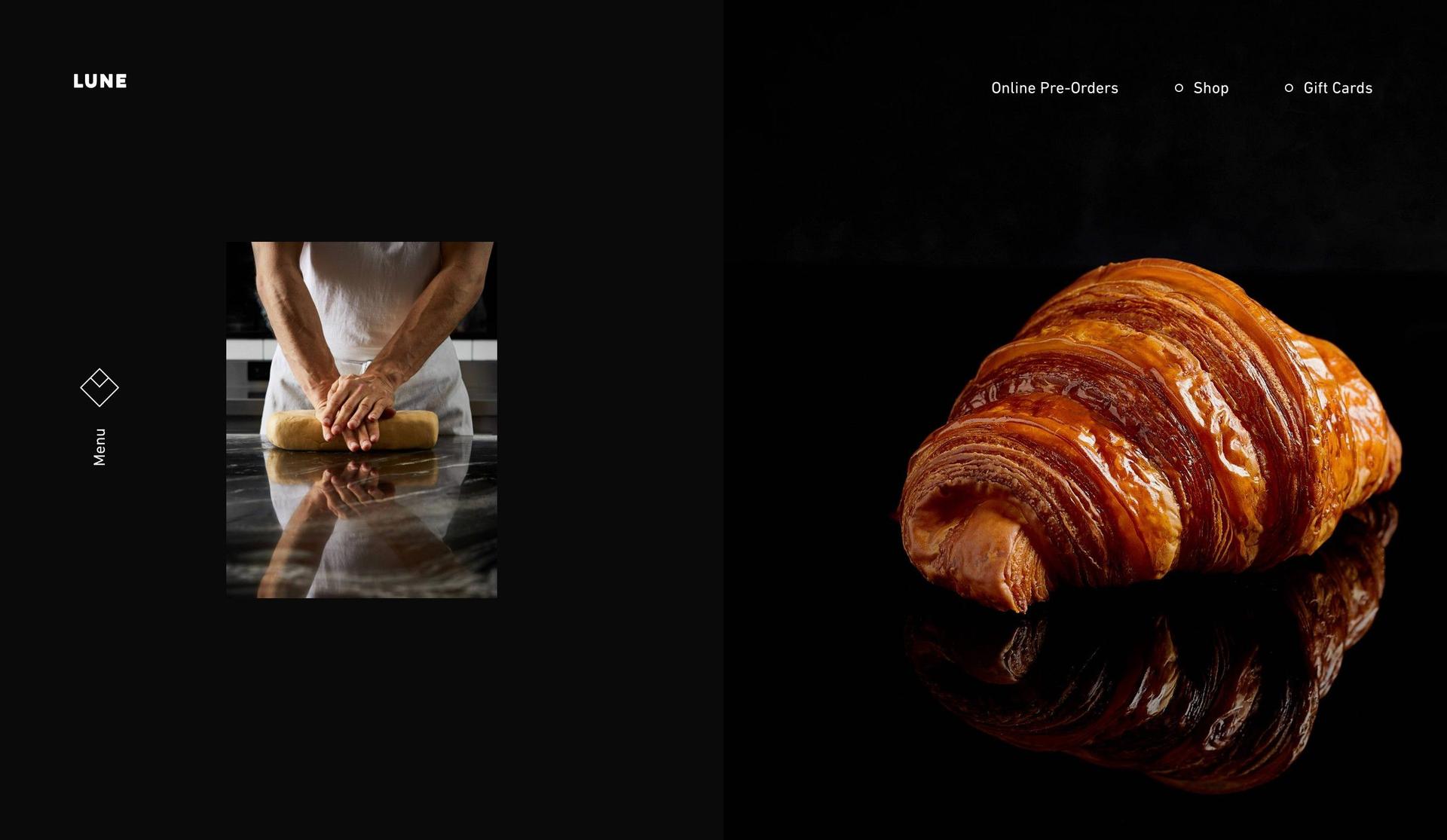 Lune Croissanterie-bakery websites