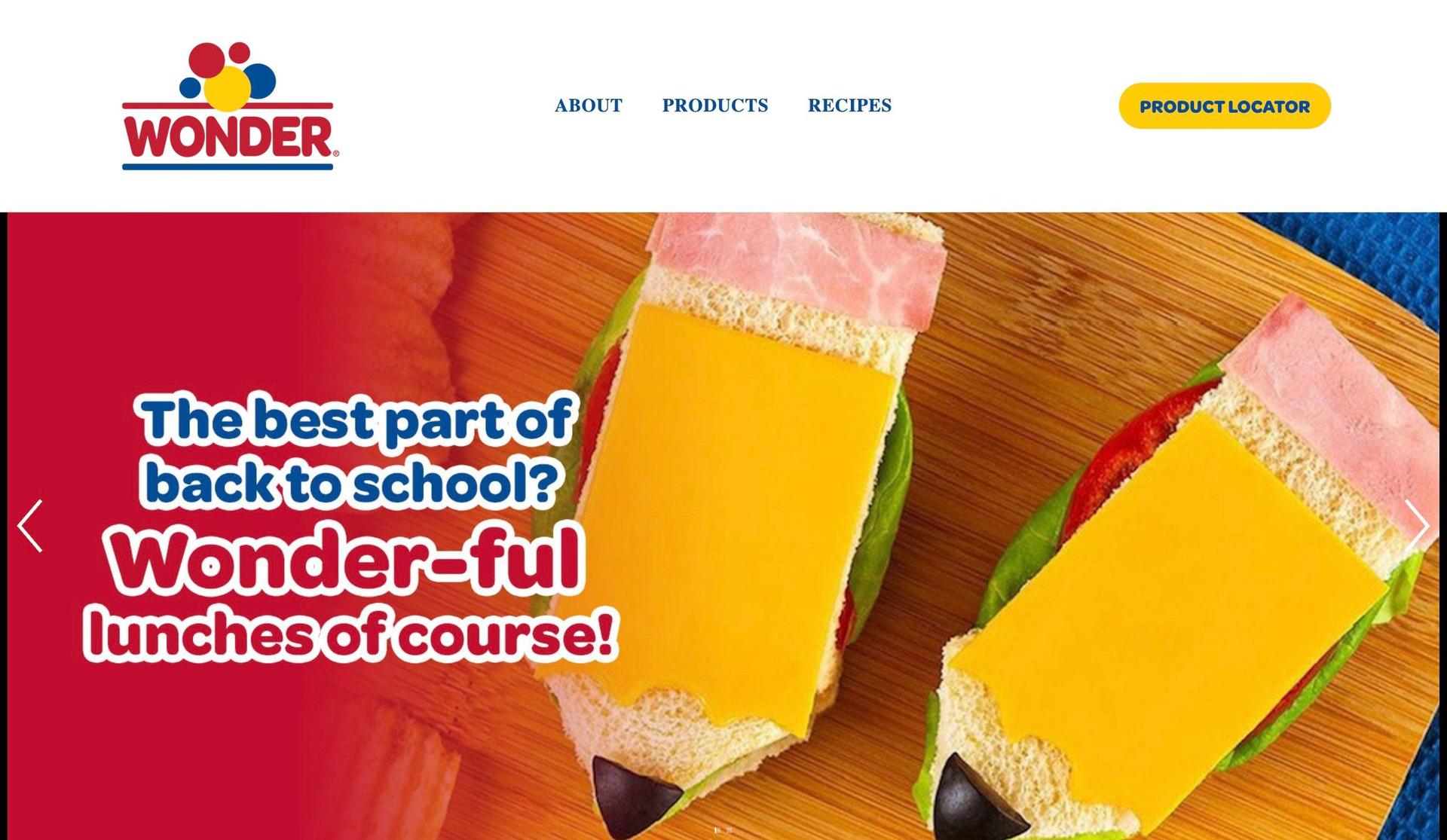 Wonder Bread-bakery websites