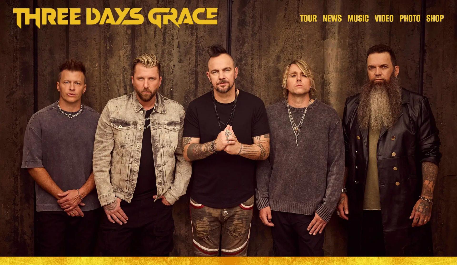 Three Days Grace-band websites