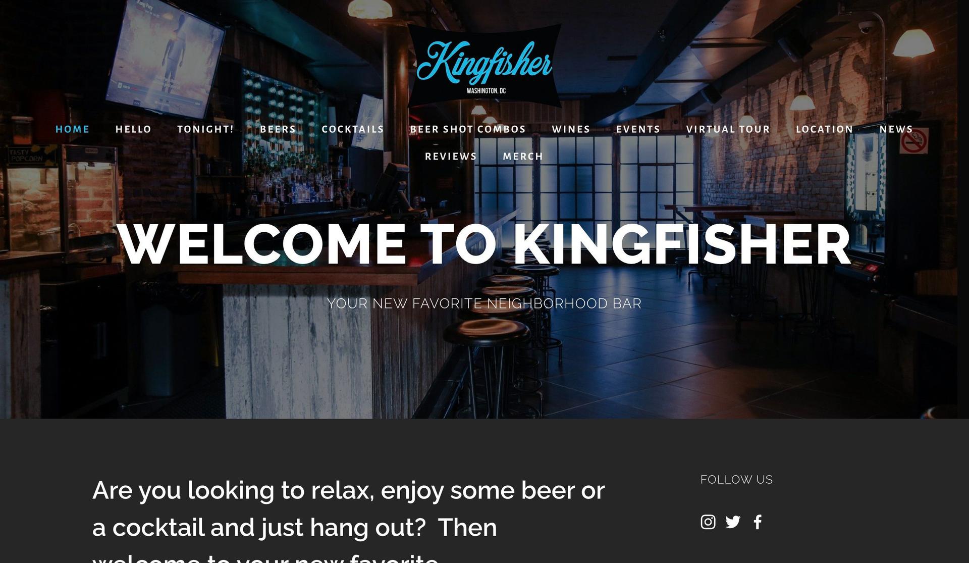 Kingfisher-bar websites