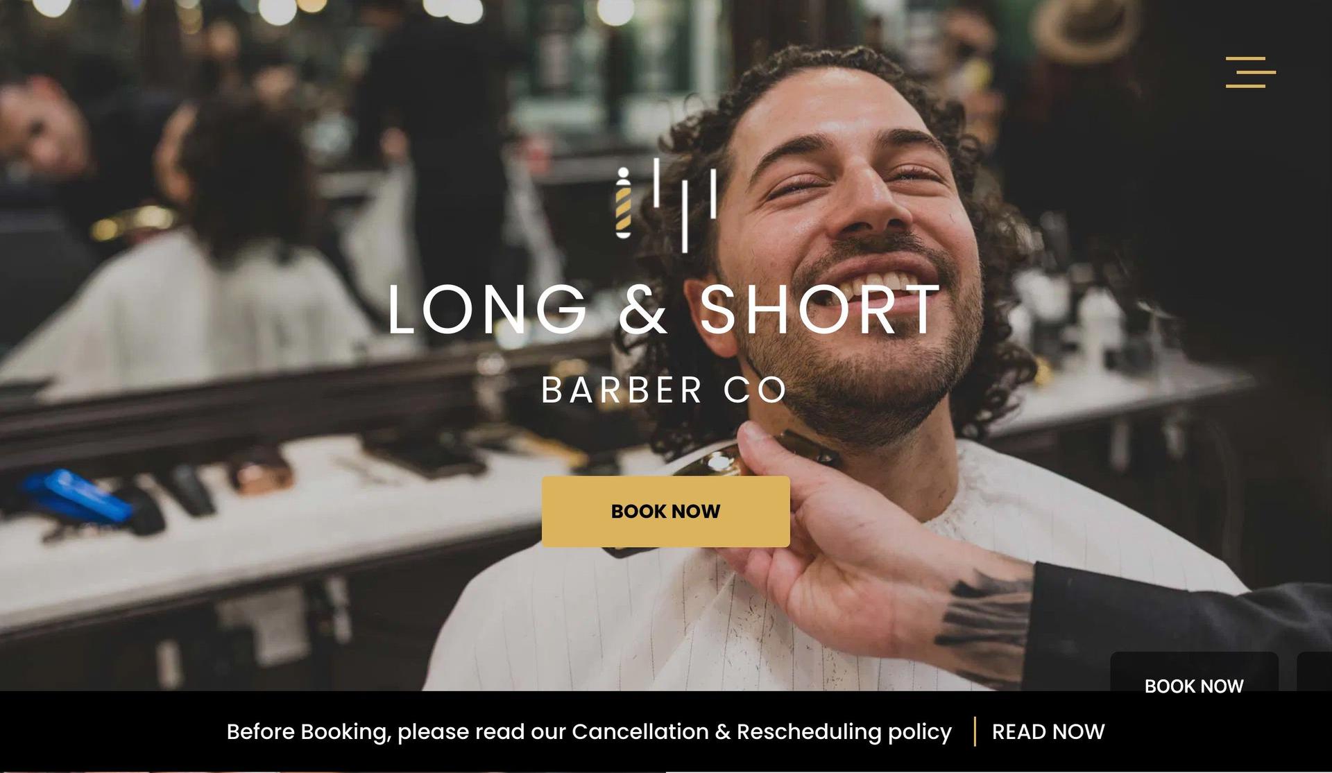 Long Short Barber-barbershop websites