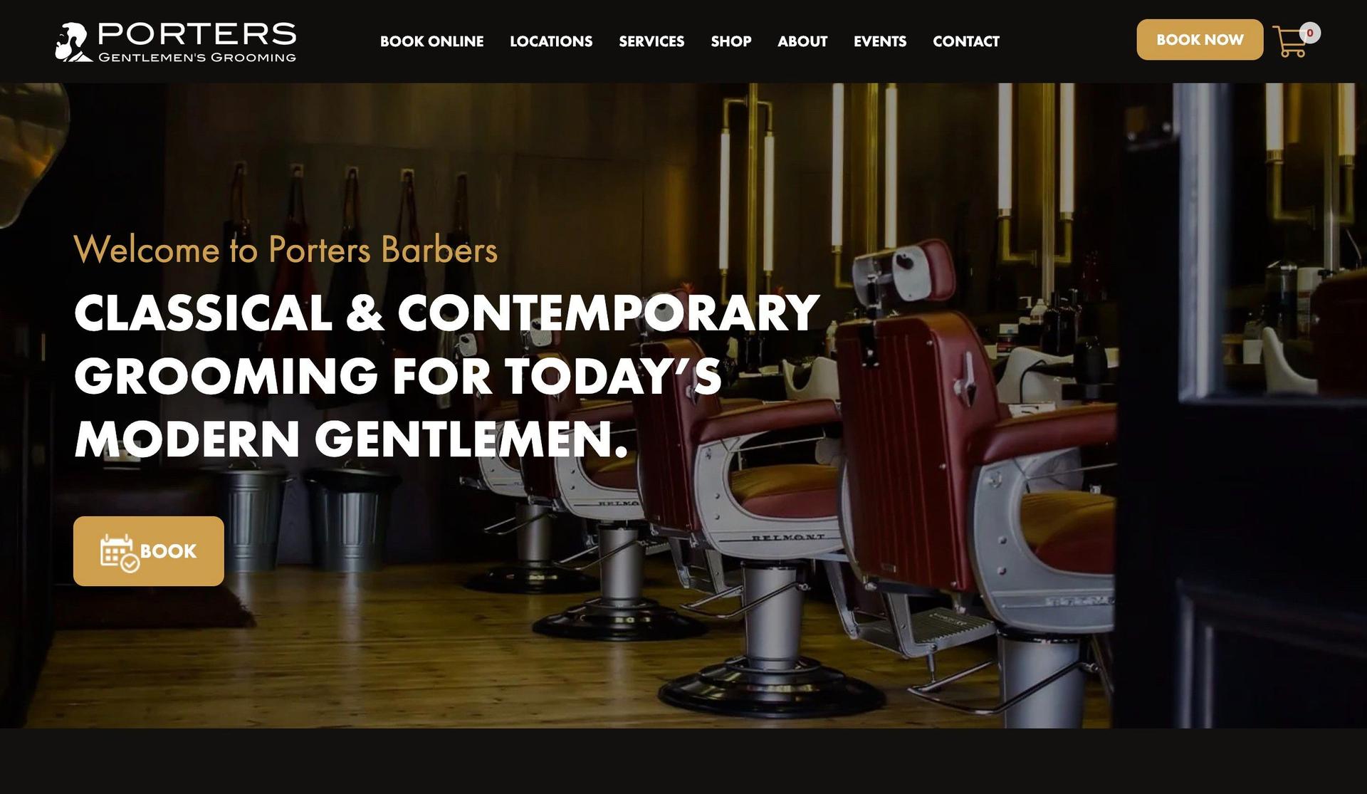 Porters Barbers-barbershop websites