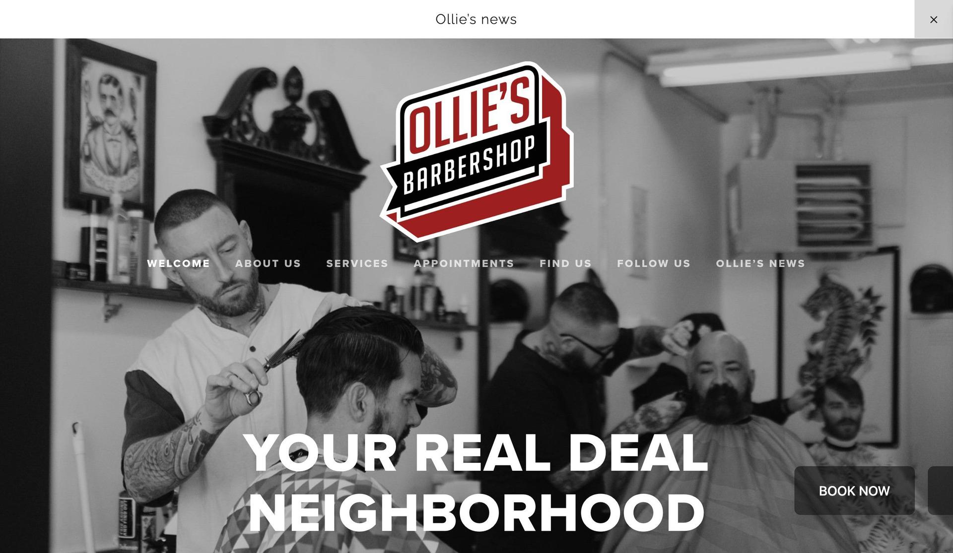 Ollie's Barbershop-barbershop websites