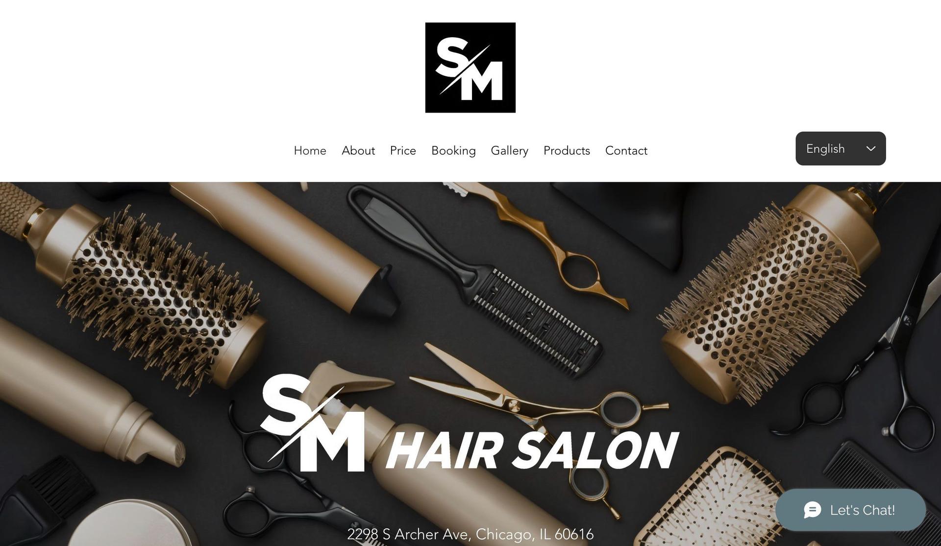 SM Hair Salon-barbershop websites