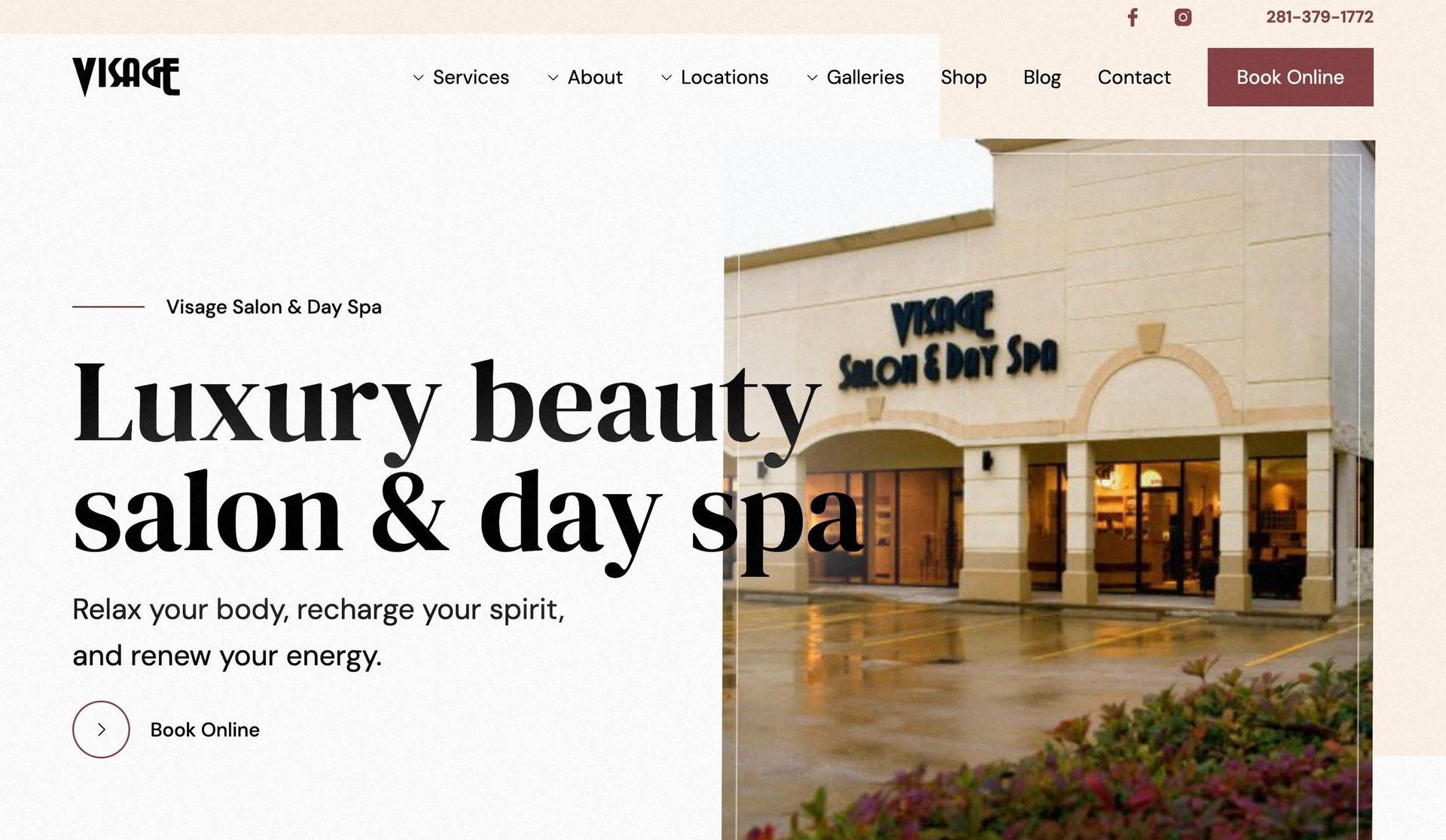 Visage Salon & Spa-beauty websites