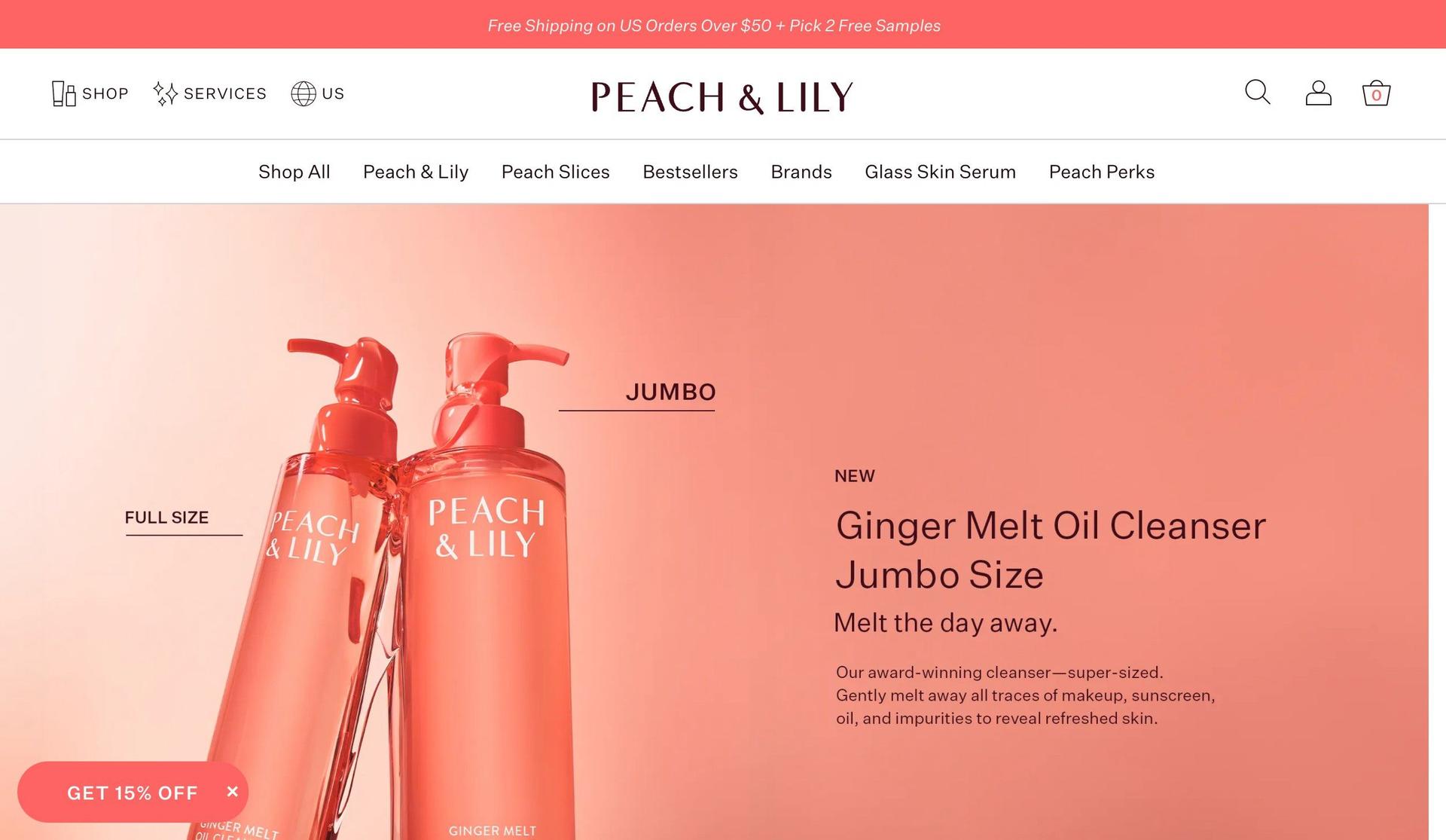 Peach & Lily-beauty websites