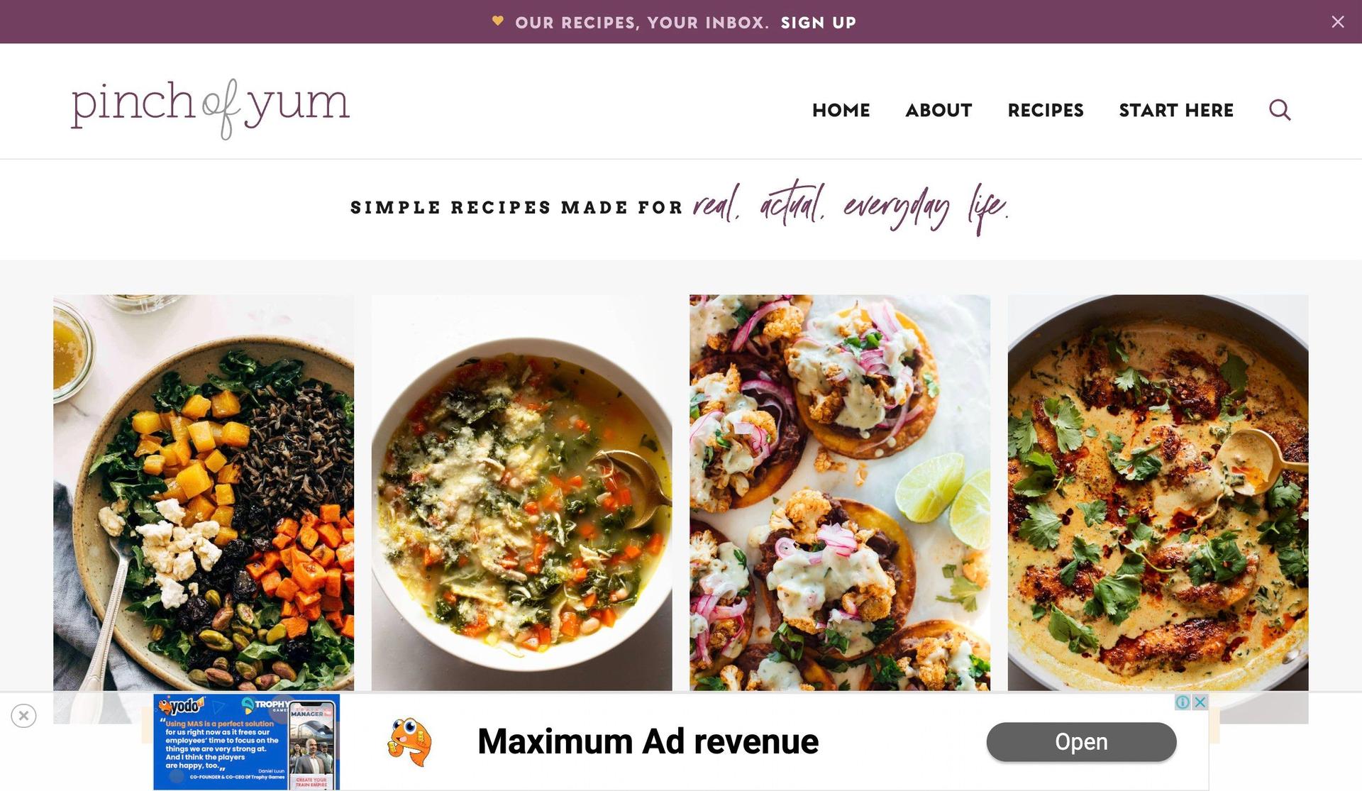 Pinch of Yum-+blog design examples+