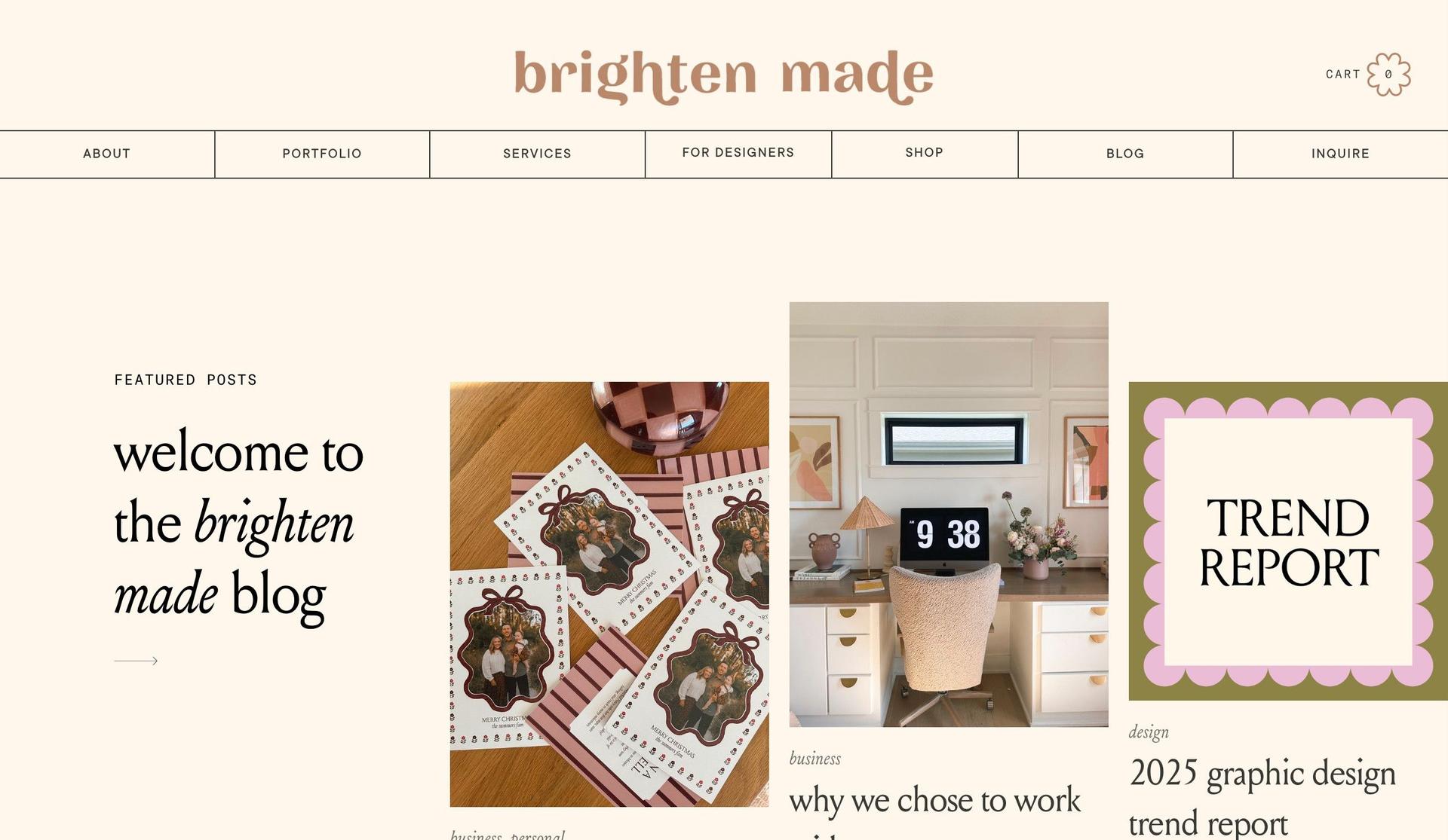 Brighten Made-+blog design examples+