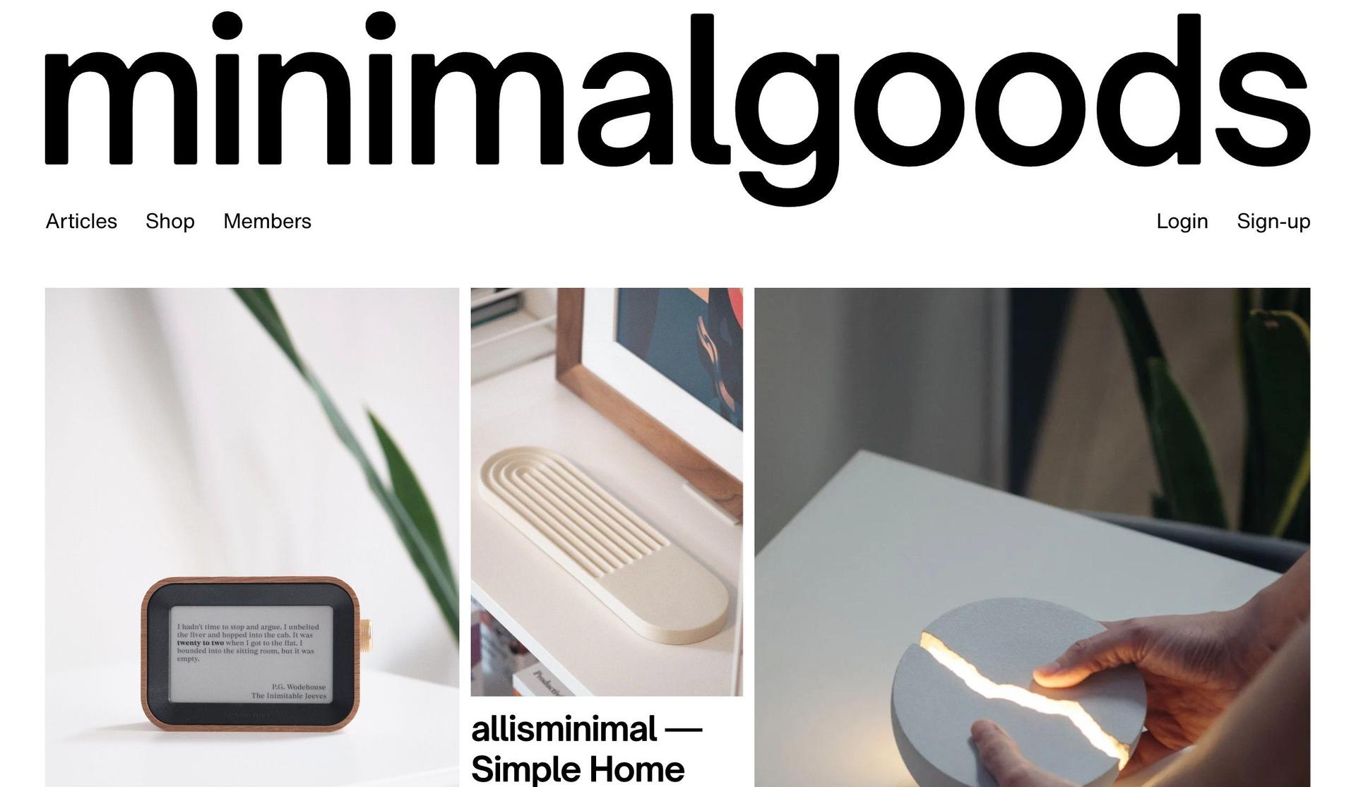 Minimal Goods-+blog design examples+