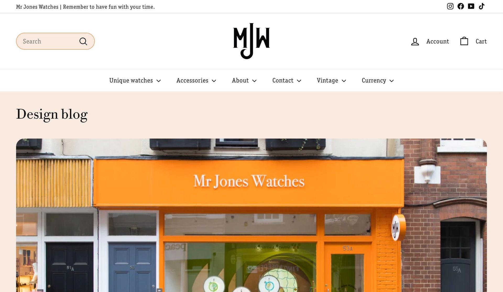 Mr. Jones Watches-+blog design examples+