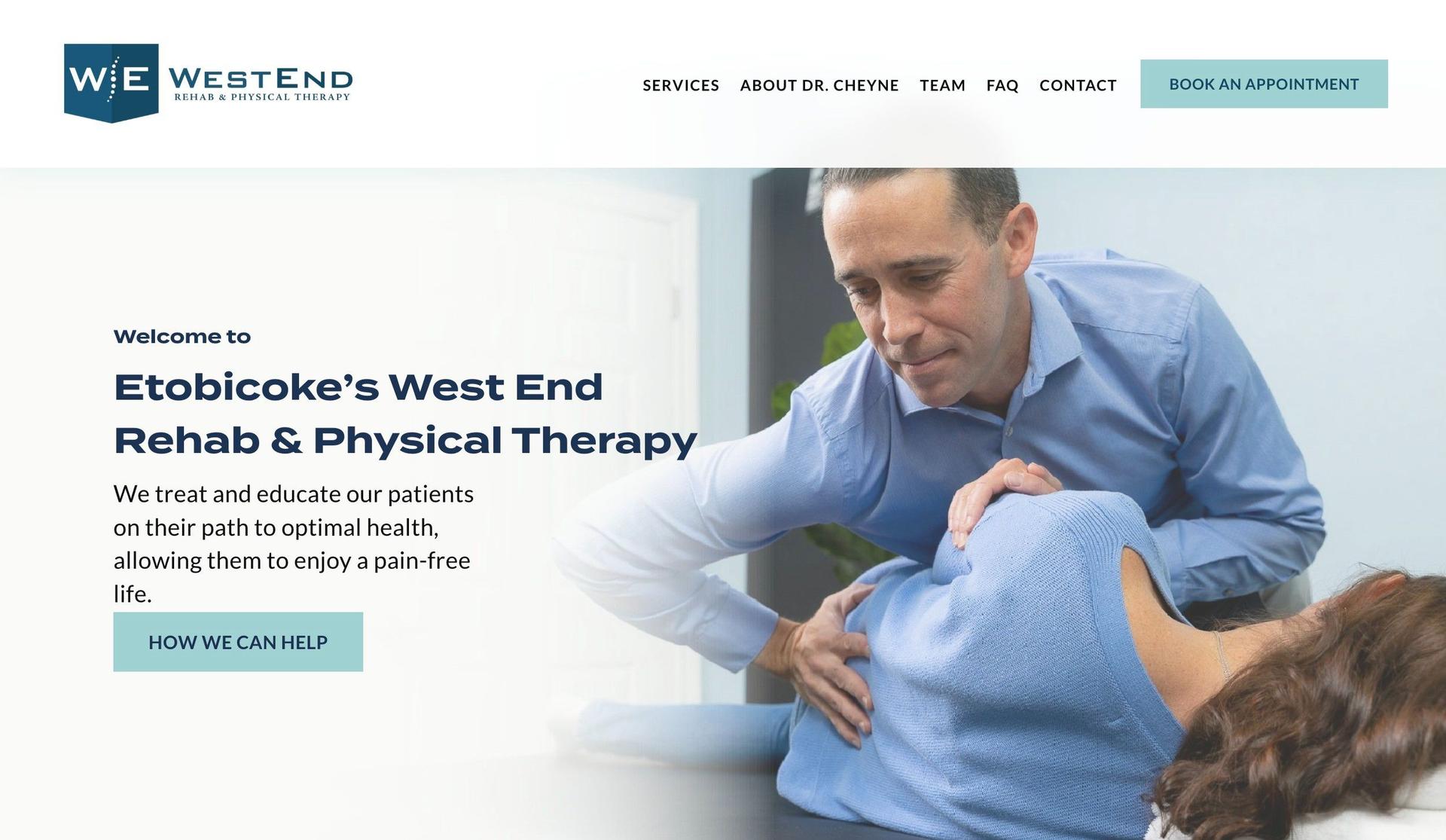 Etobicoke Rehab-chiropractic website designs