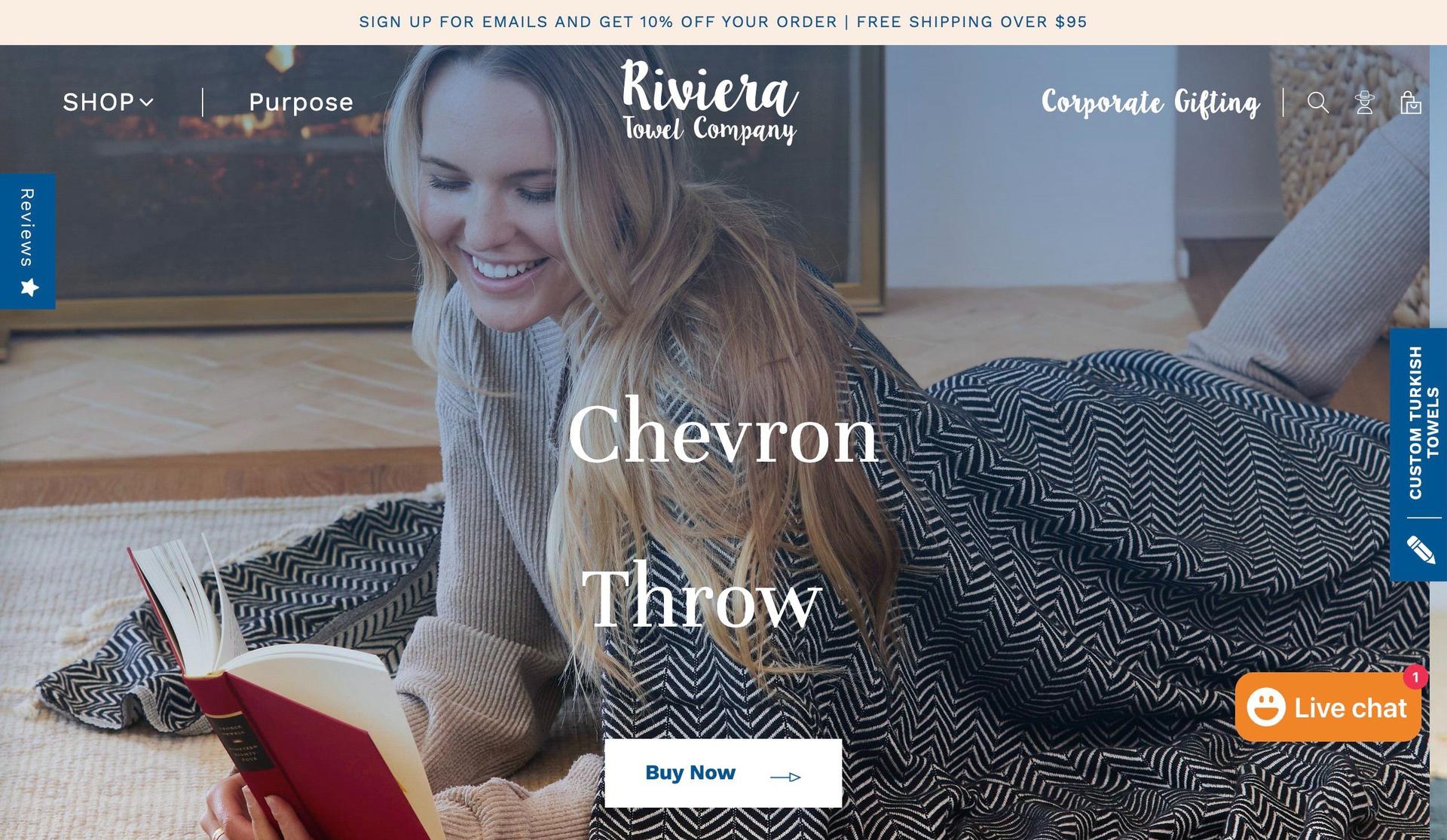 Riviera Towel-blue websites