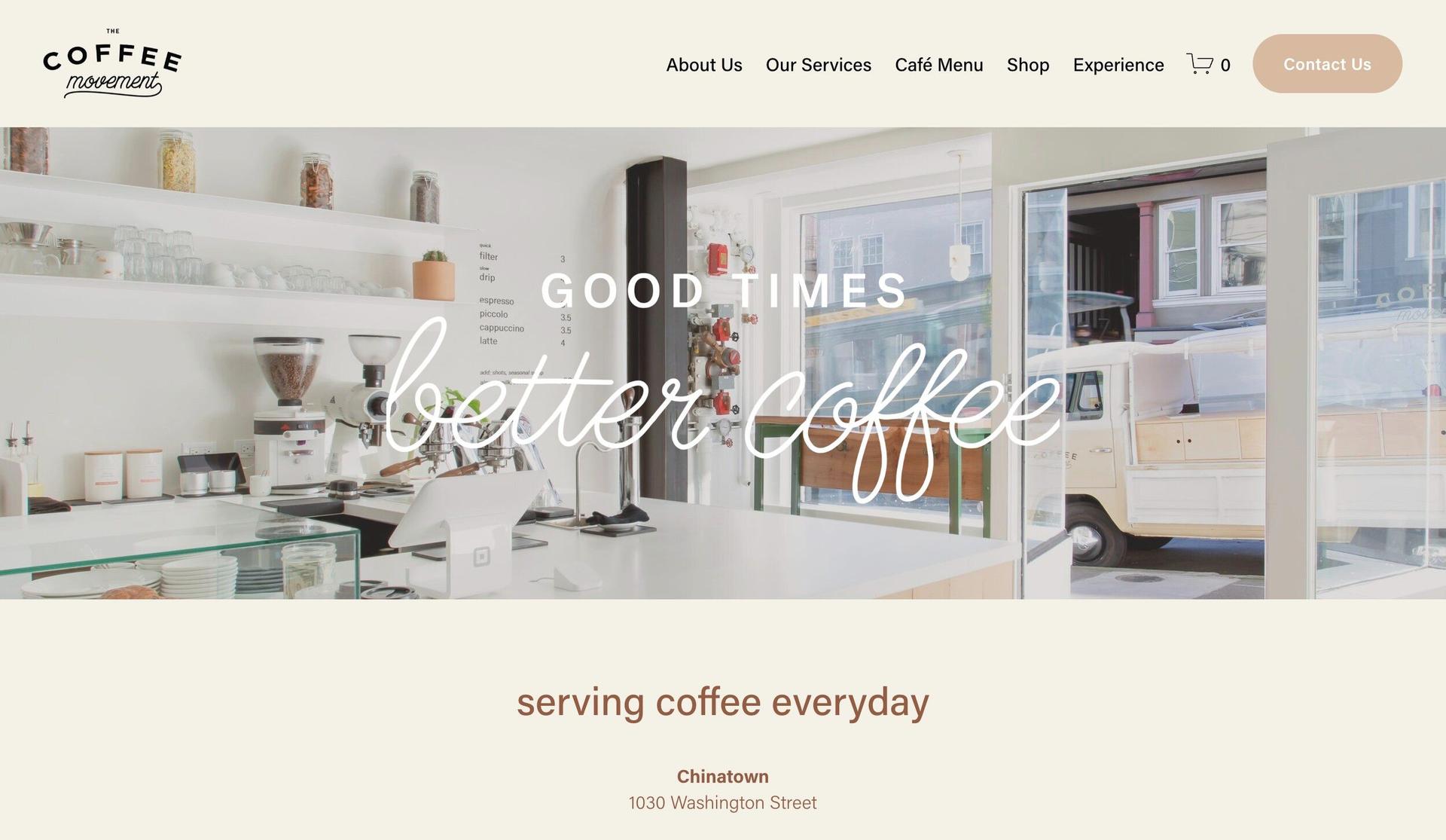 The Coffee Movement-brown websites