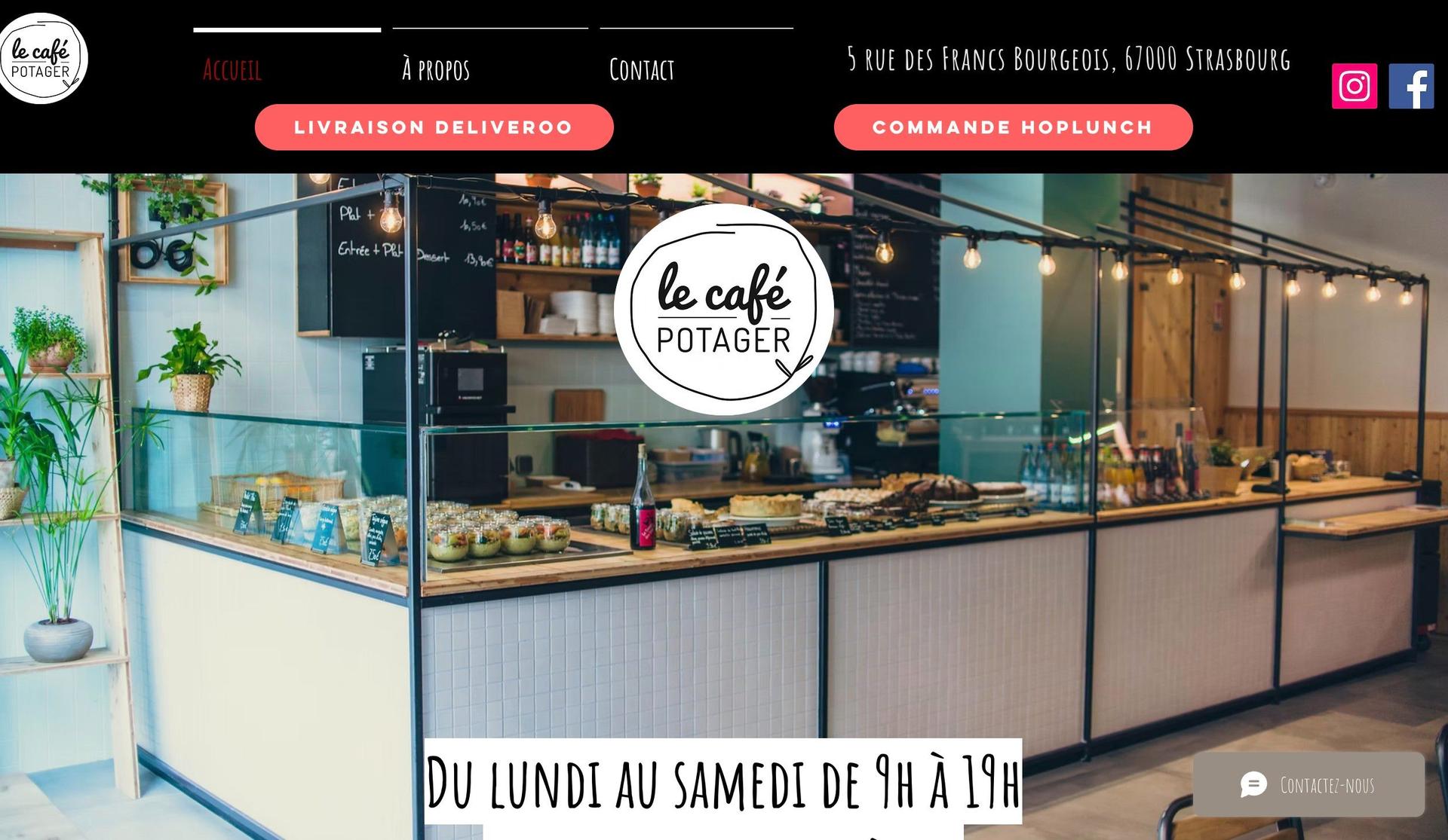 Le Cafe Potager-coffee shop websites