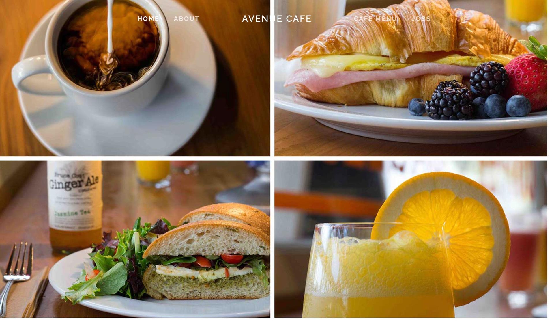 Avenue Cafe Nola-coffee shop websites