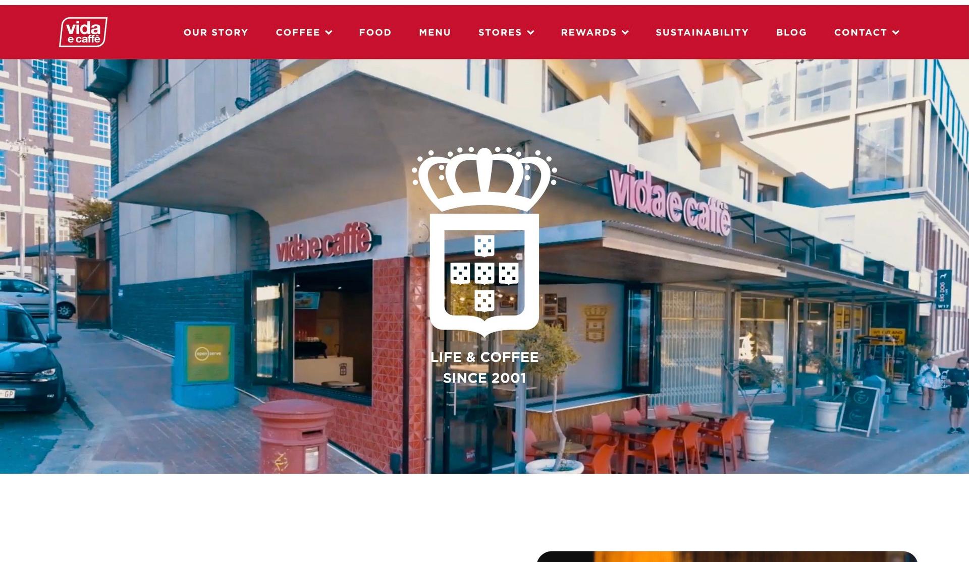 Vida e Caffe-coffee shop websites