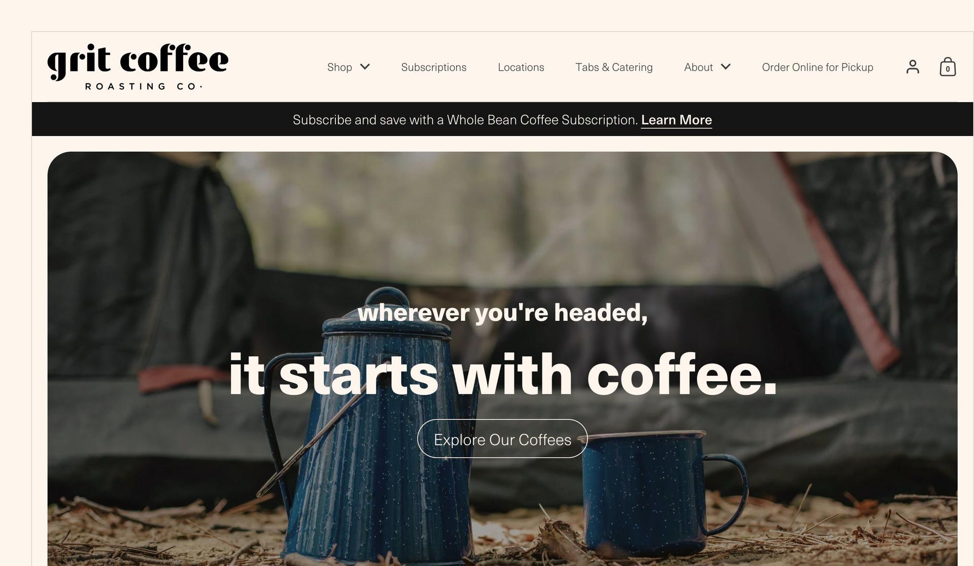 Grit Coffee-coffee shop websites