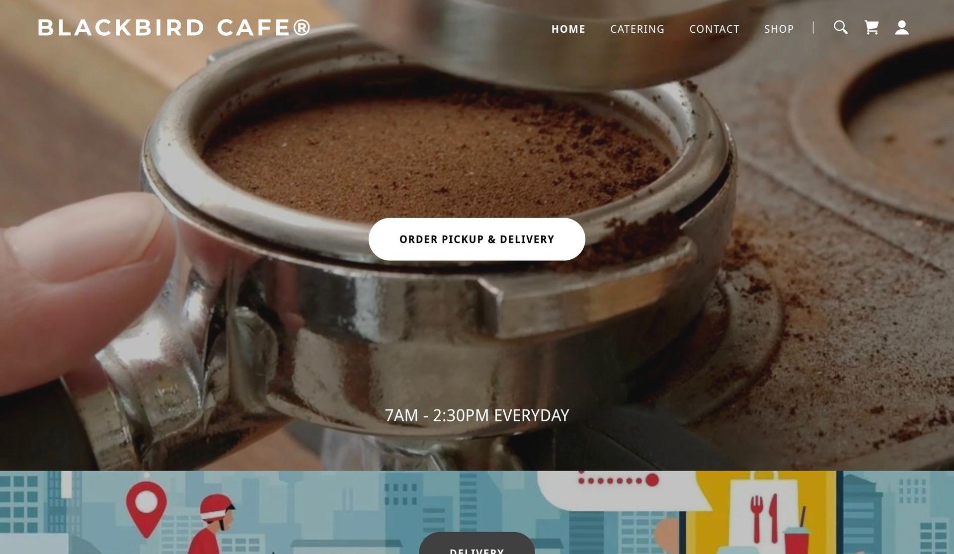 My Blackbird Cafe-coffee shop websites