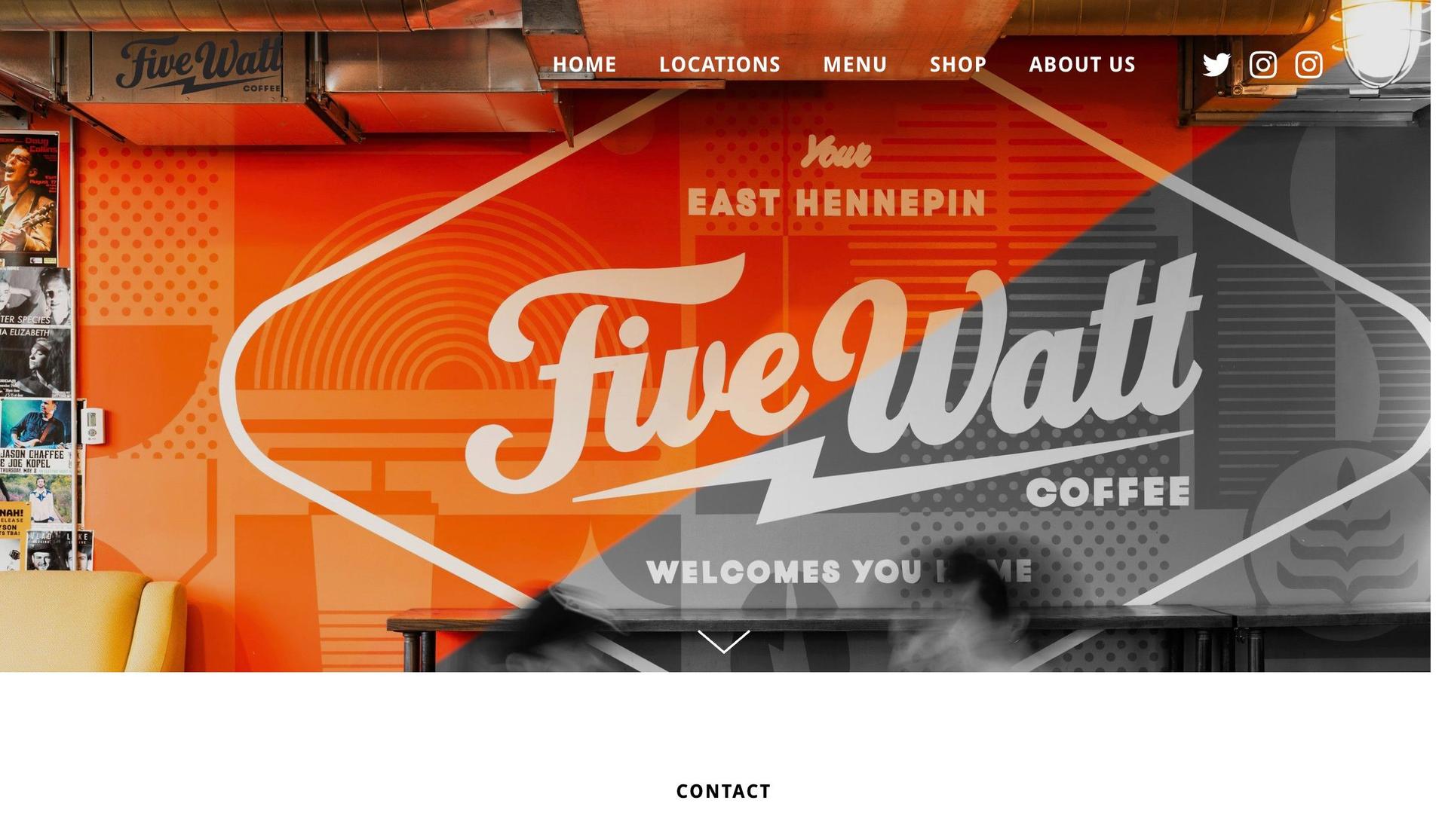 Five Watt Coffee-coffee shop websites