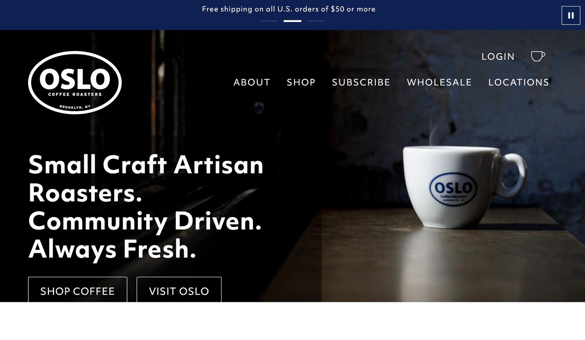 Oslo Coffee-coffee shop websites