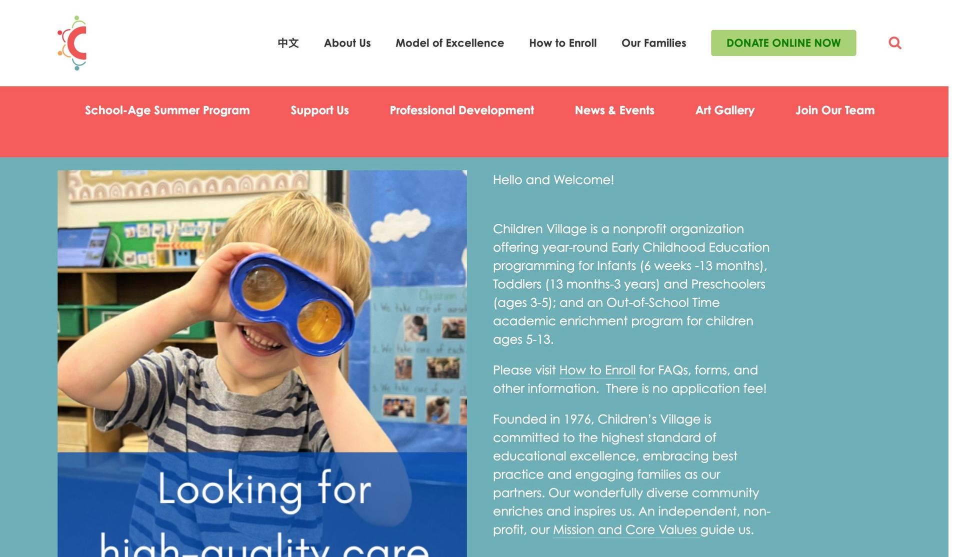 Children's Village-daycare websites