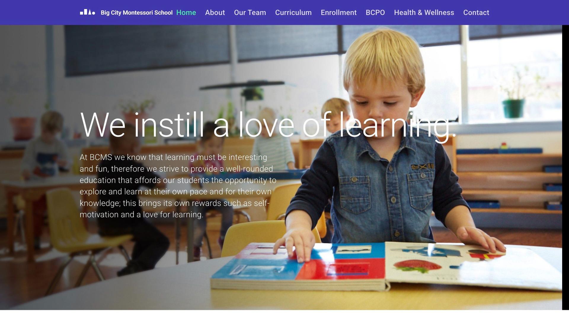 Big City Montessori School-daycare websites