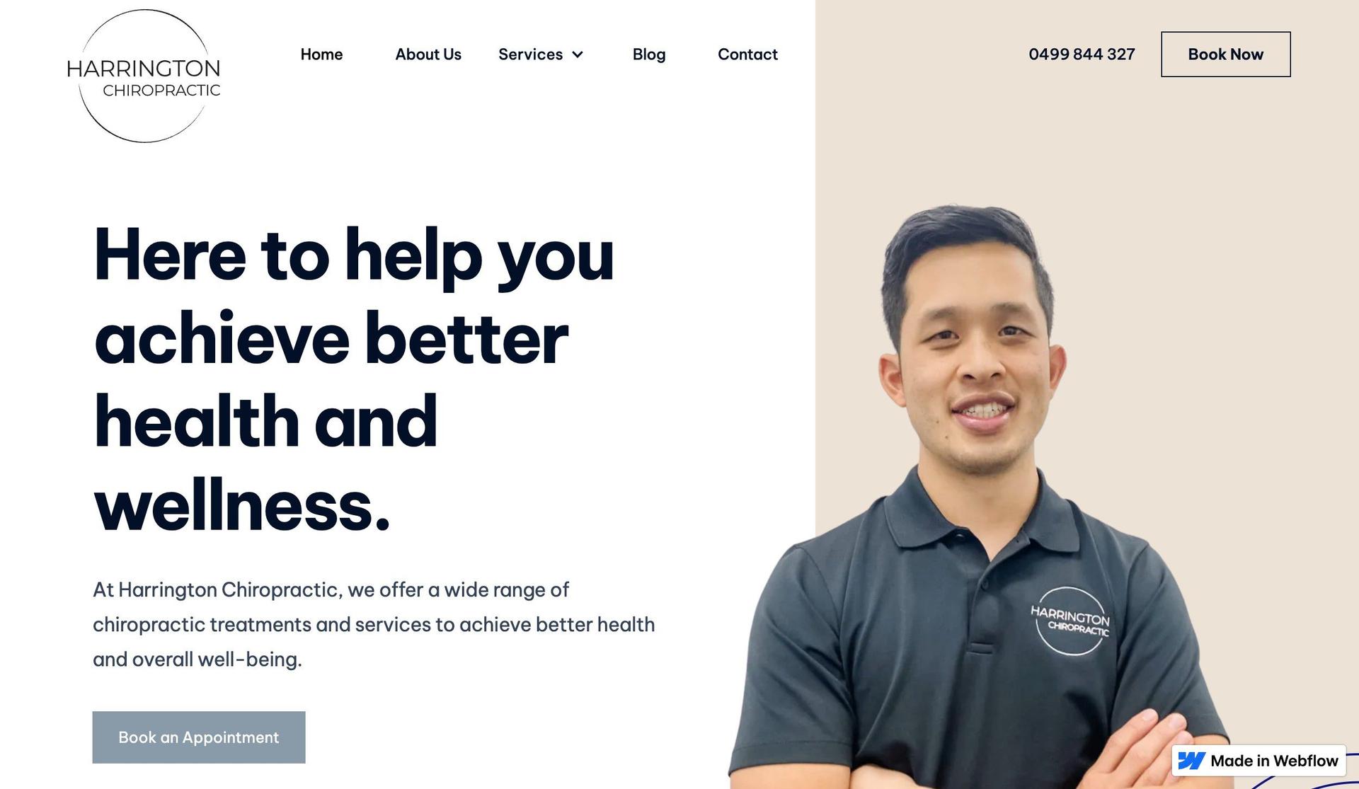 Harrington Chiropractic-chiropractic website designs