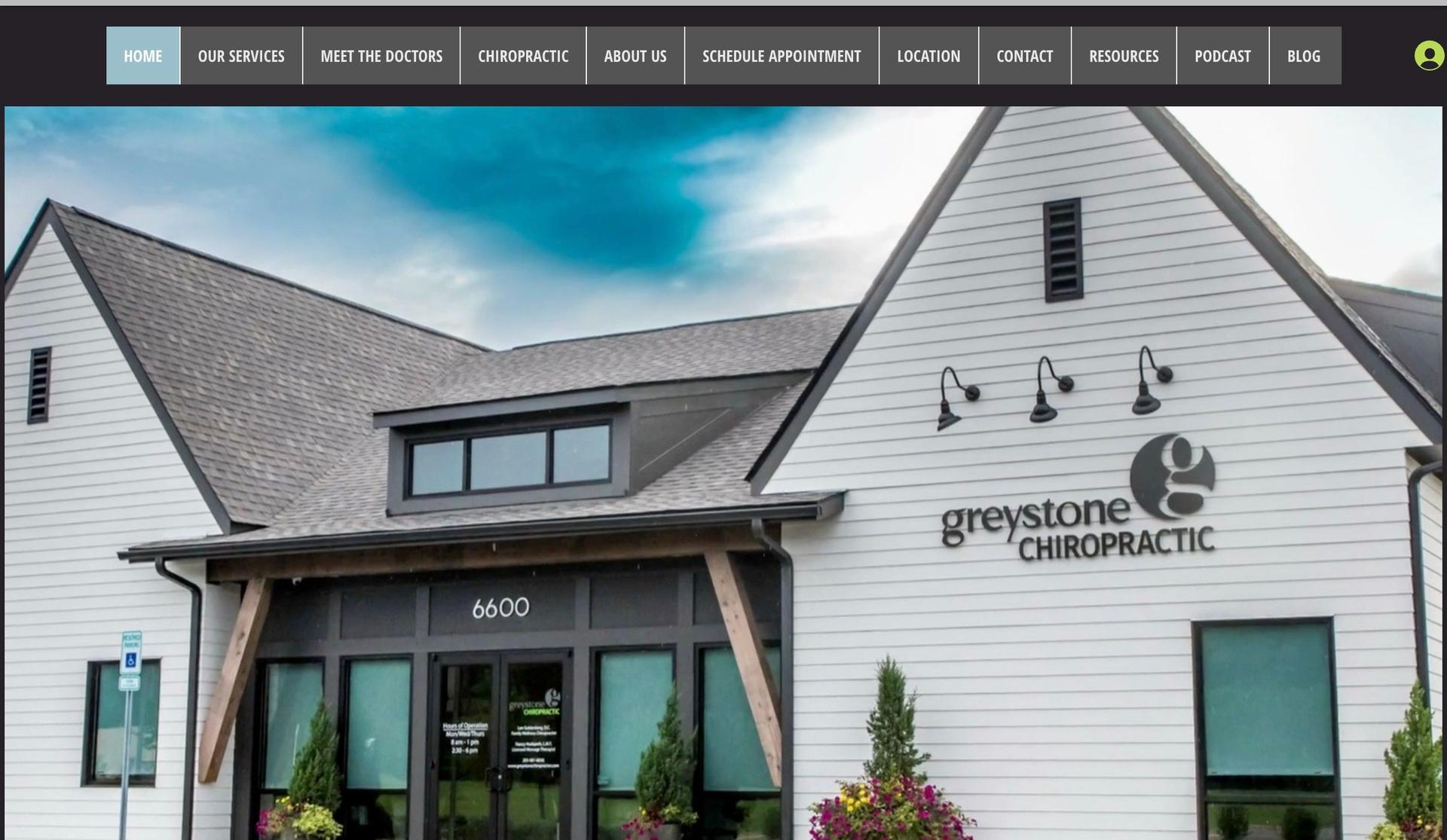 Greystone Chiropractor-chiropractic website designs