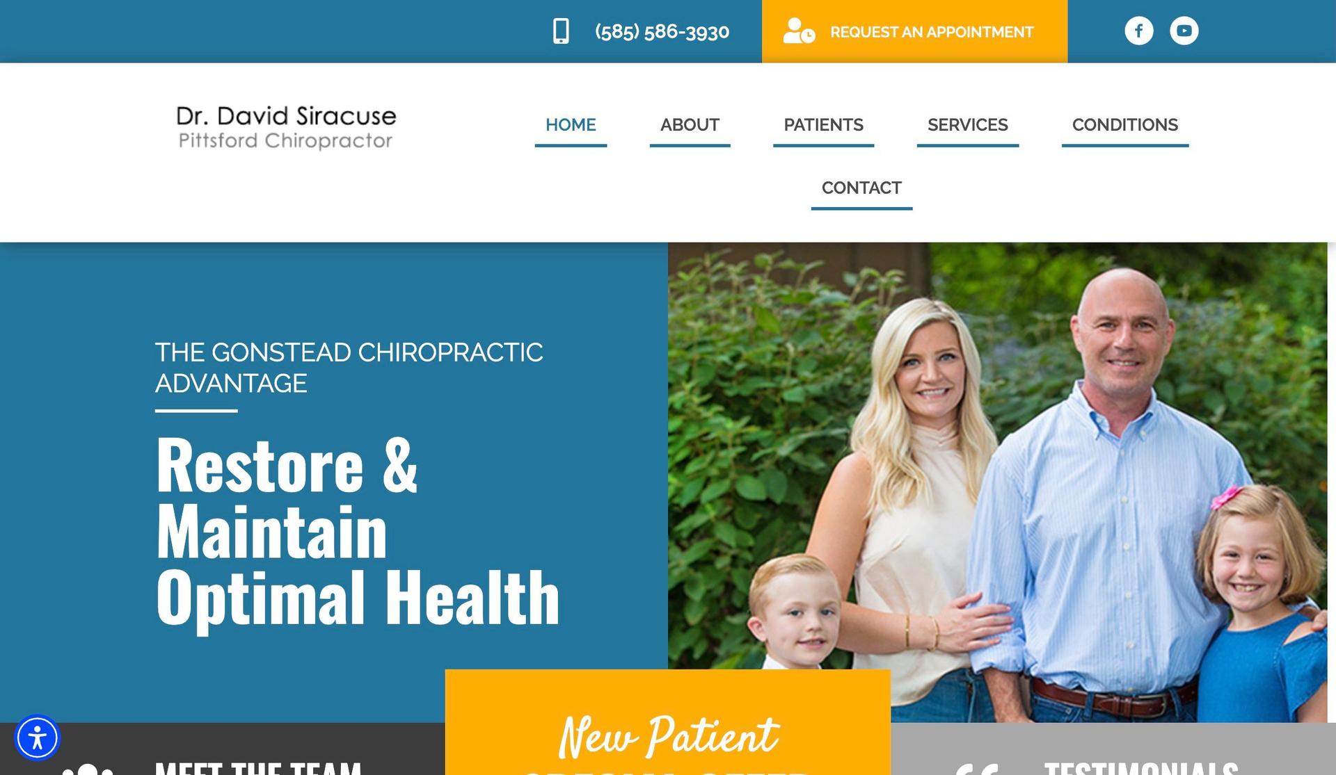 Pittsford Chiropractor-chiropractic website designs