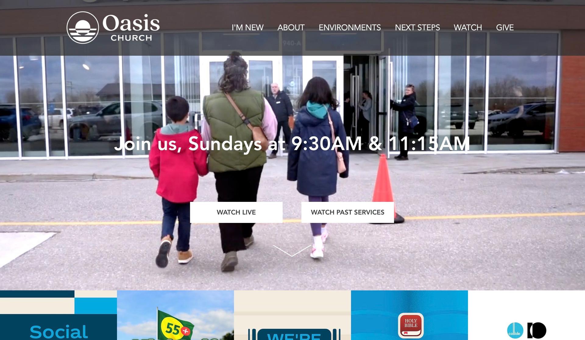 Oasis Church-church websites