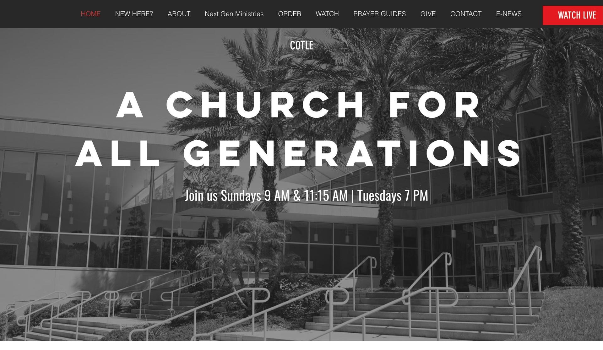 Church on the Living Edge-church websites