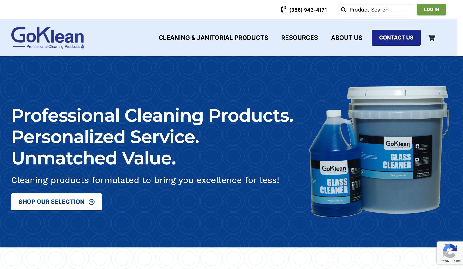 Go Klean-cleaning website examples