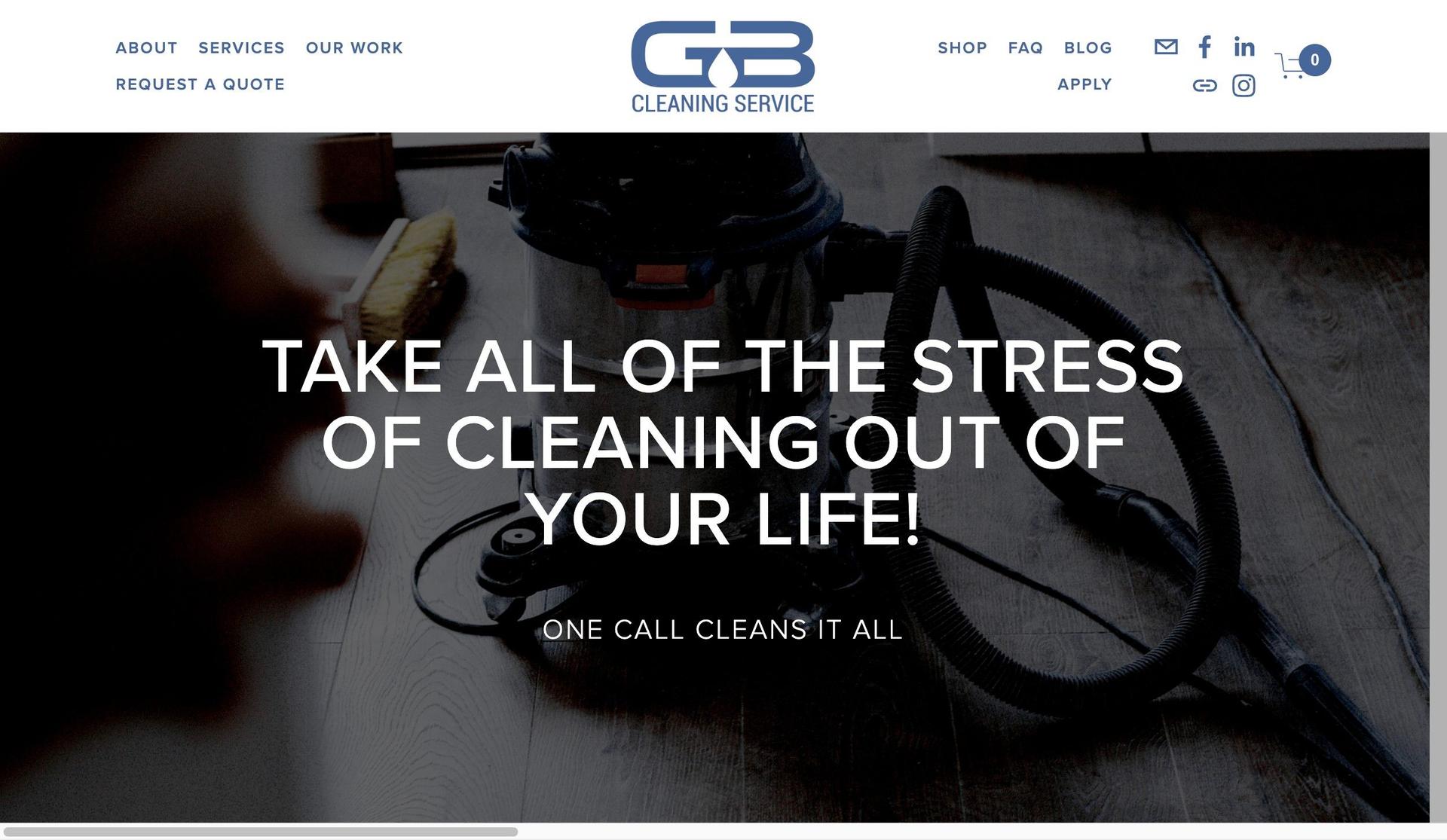 GB Cleaning-cleaning website examples