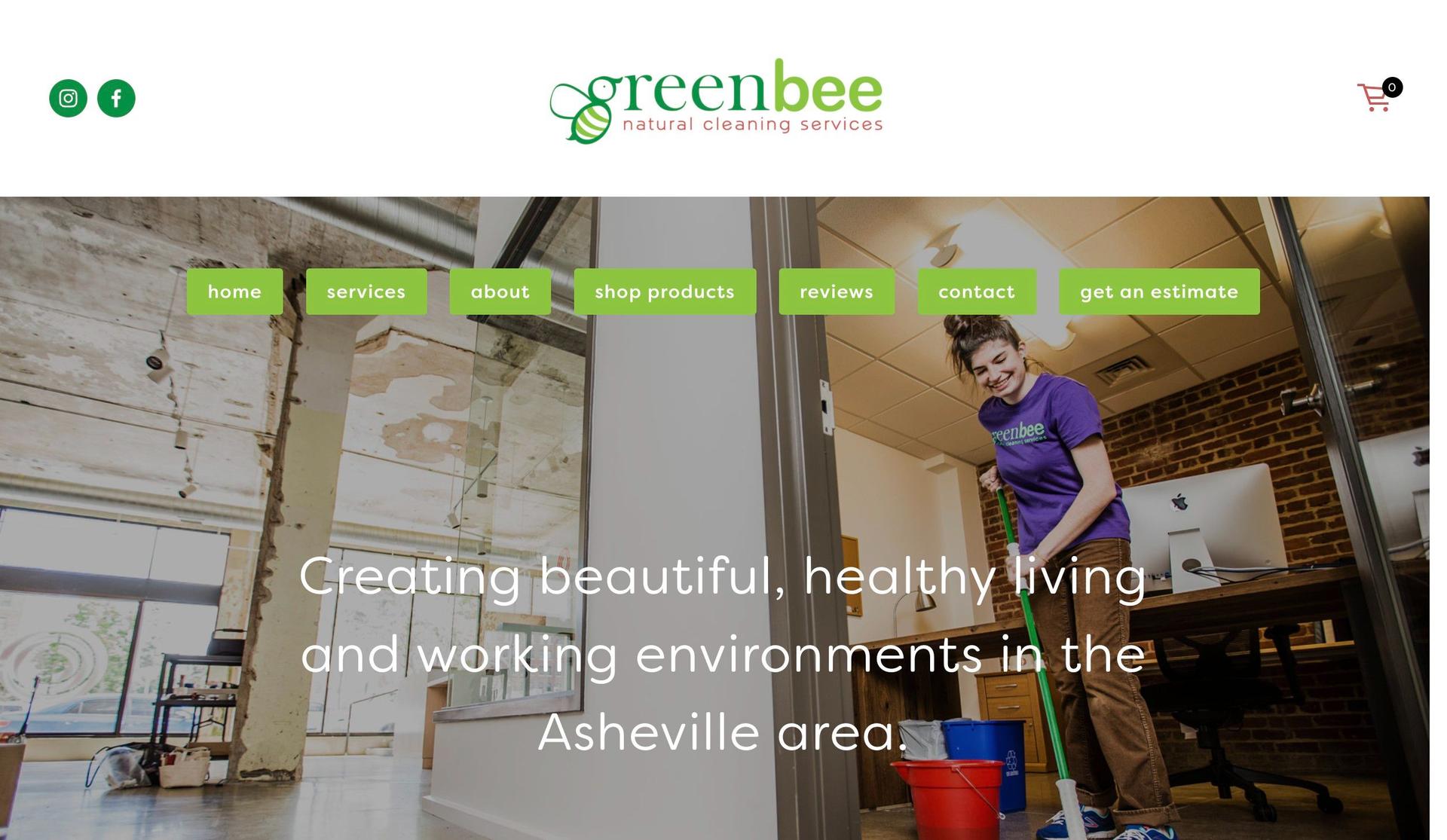 Green Bee Clean-cleaning website examples