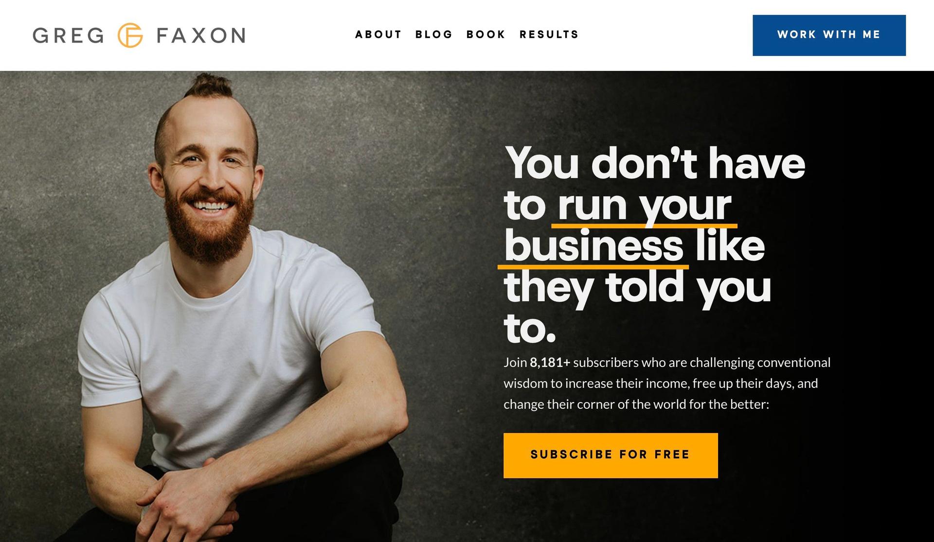 Greg Faxon-coaching websites