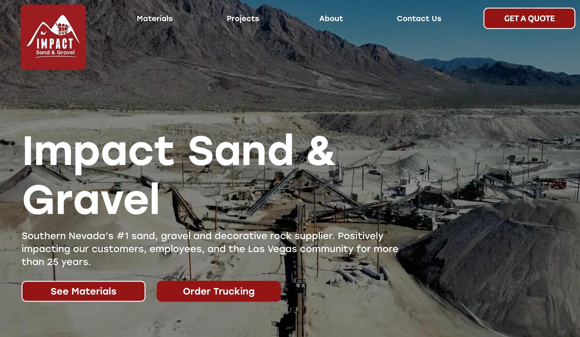 Impact Sand and Gravel-construction websites