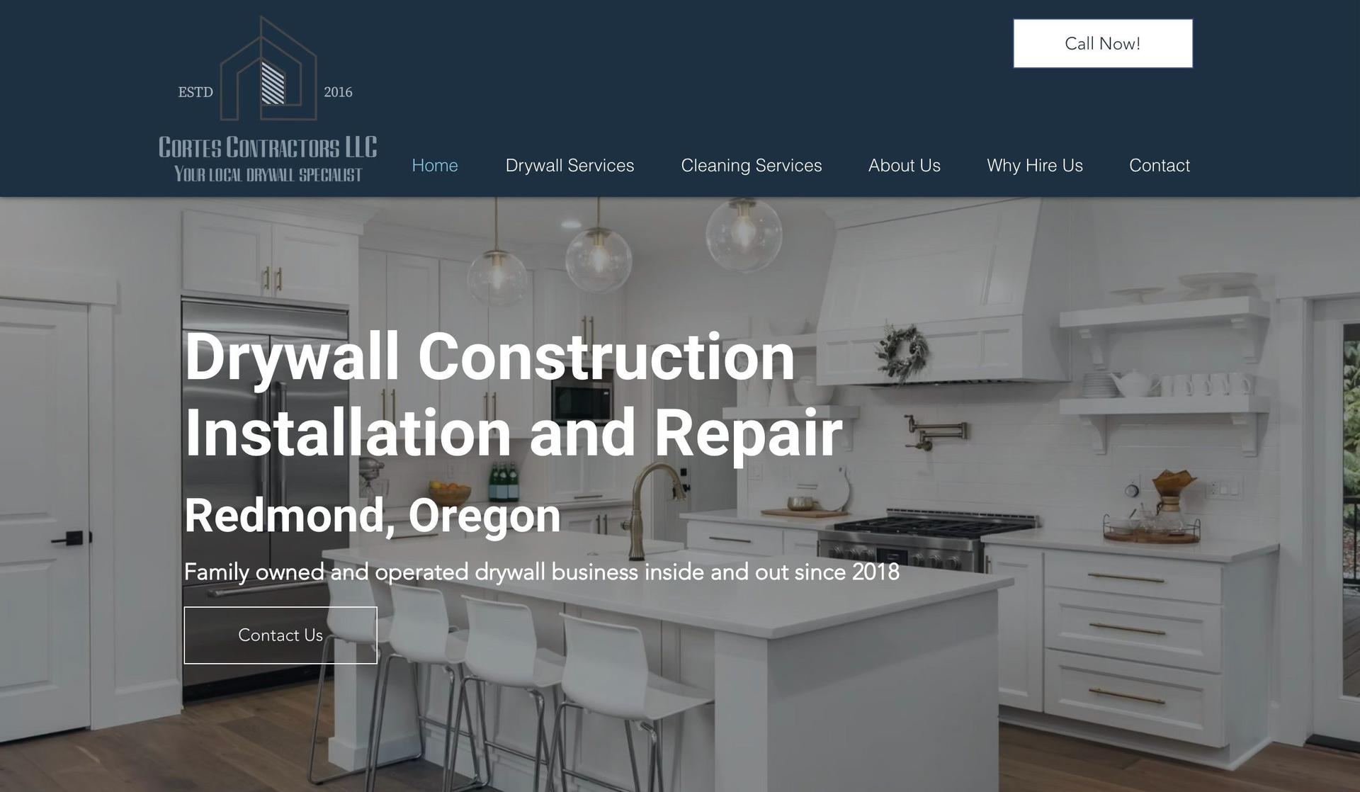 Cortes Contractors-service website examples