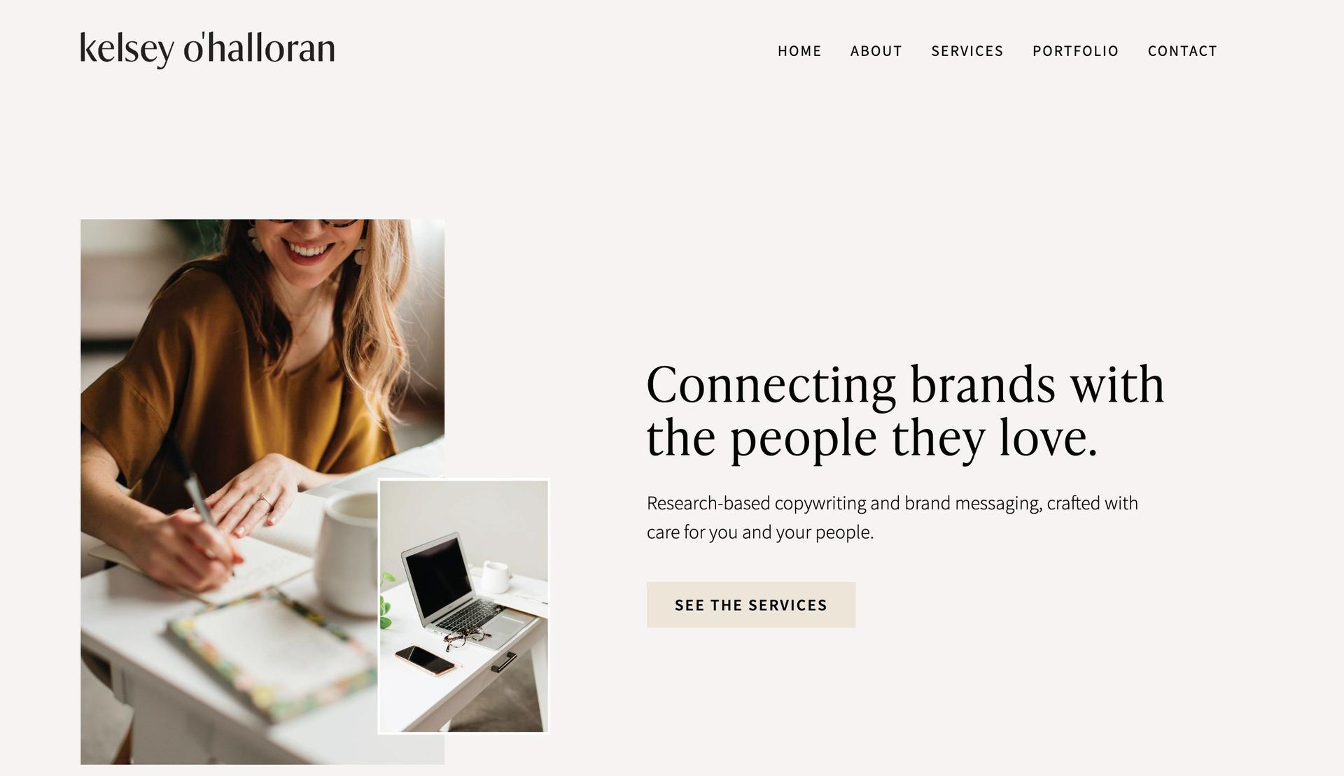 Kelsey O'Halloran-service website examples