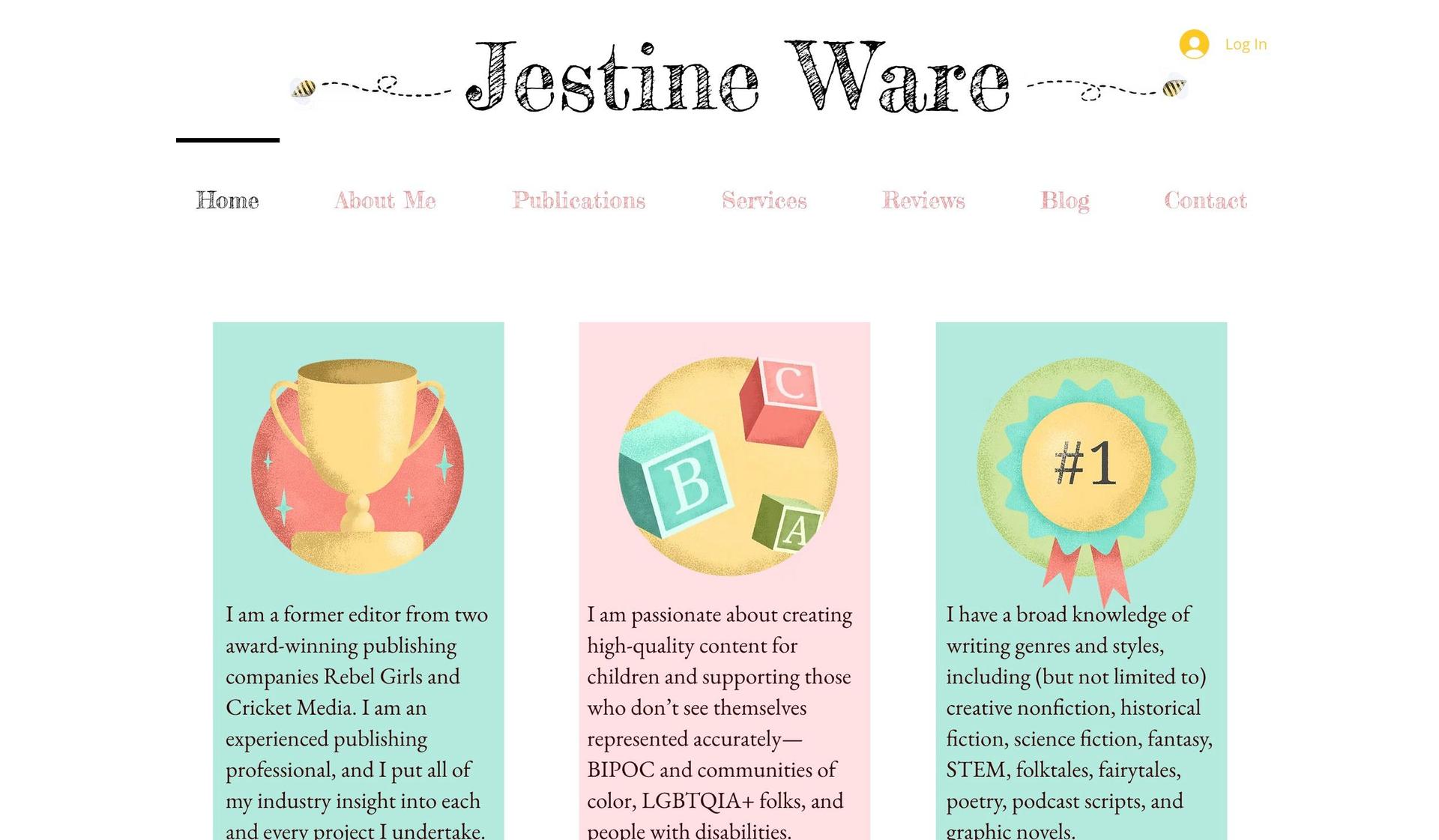 Jestine Ware-digital portfolio examples