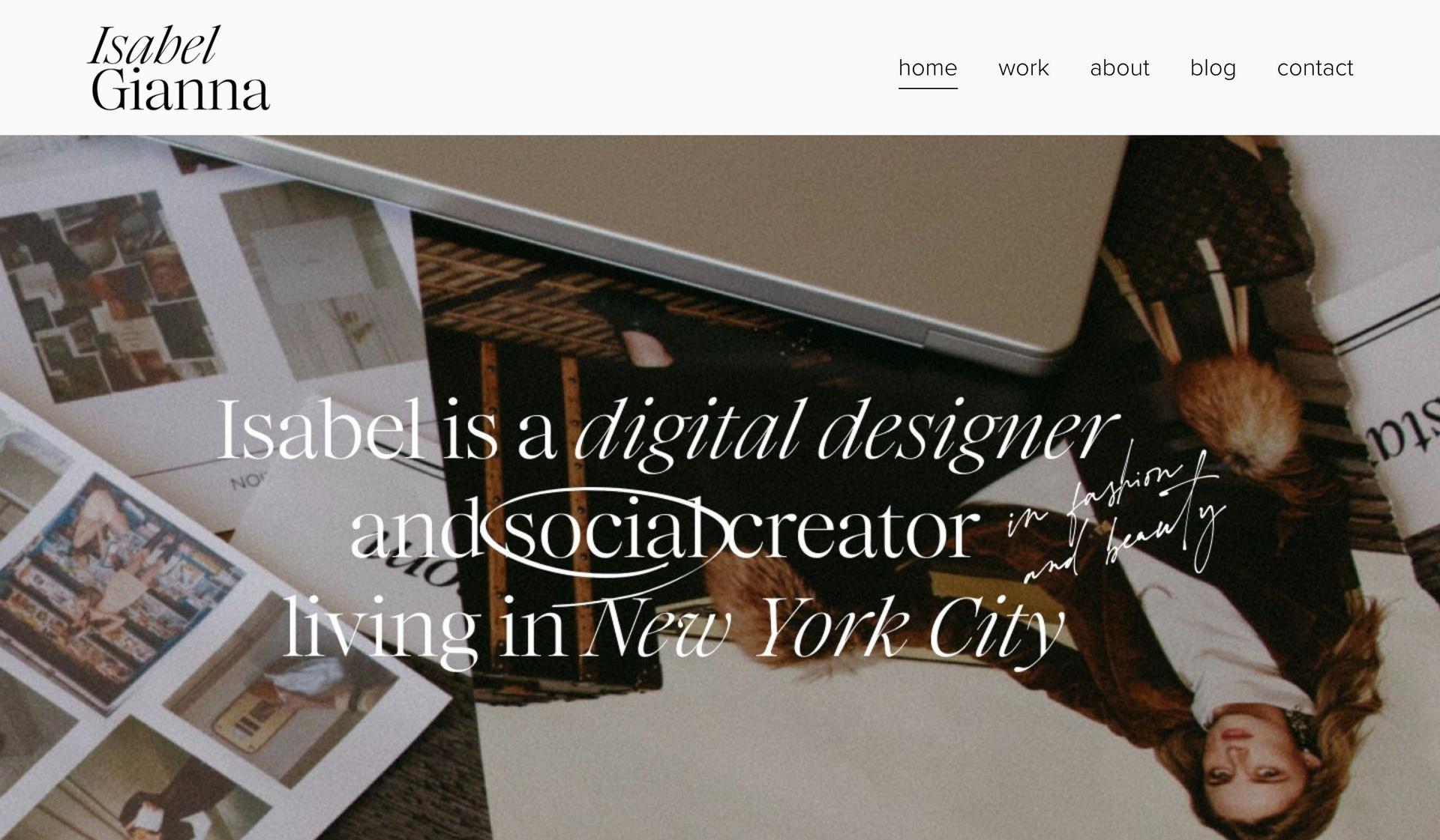 Isabel Gianna-graphic design portfolio examples