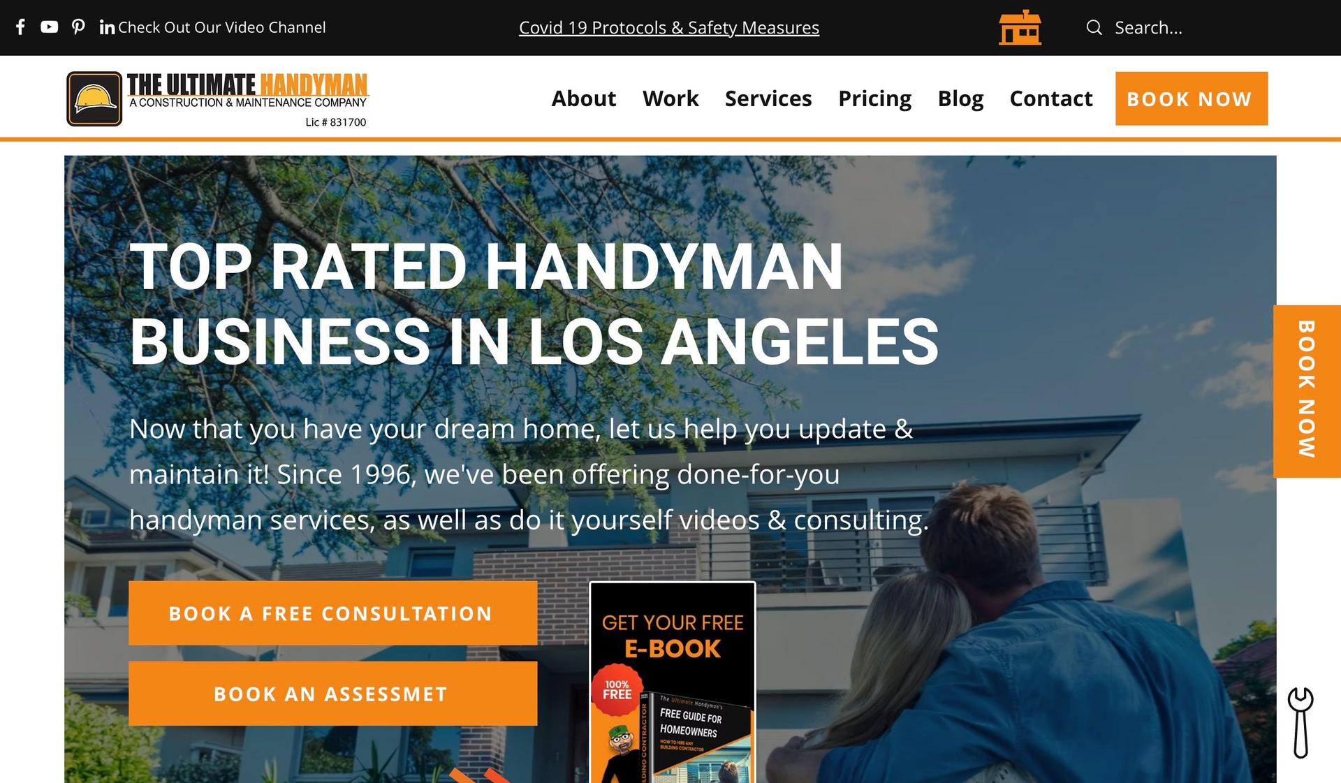 The Ultimate Handyman-black and orange websites