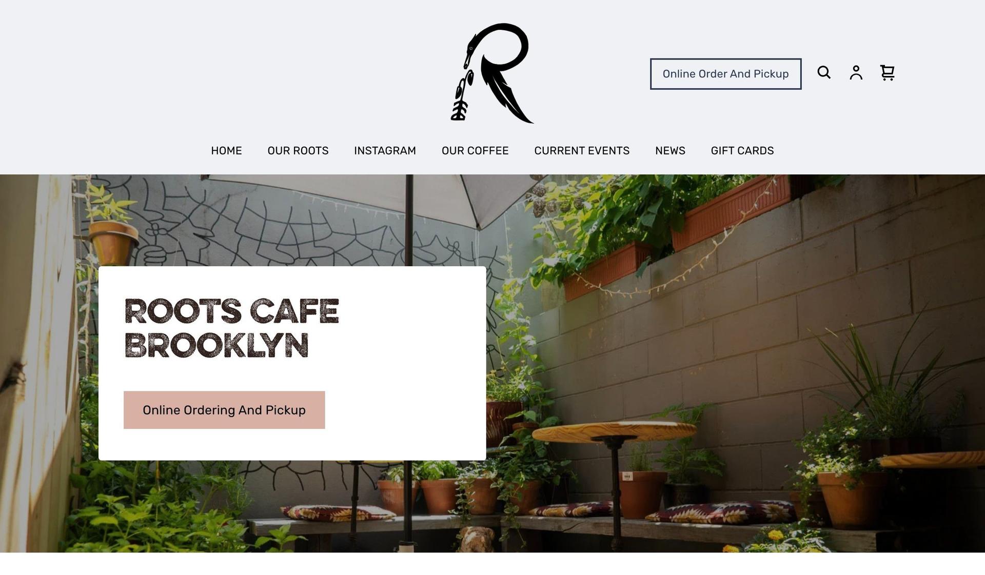 Roots Brooklyn-coffee shop websites