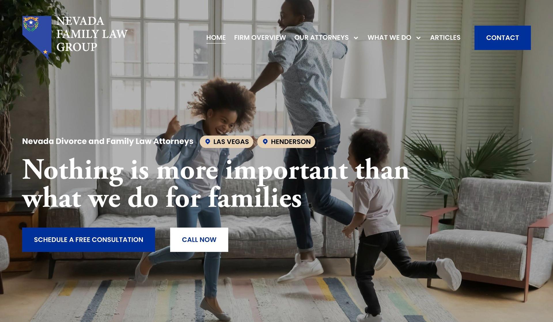 Nevada Family Law-family website examples