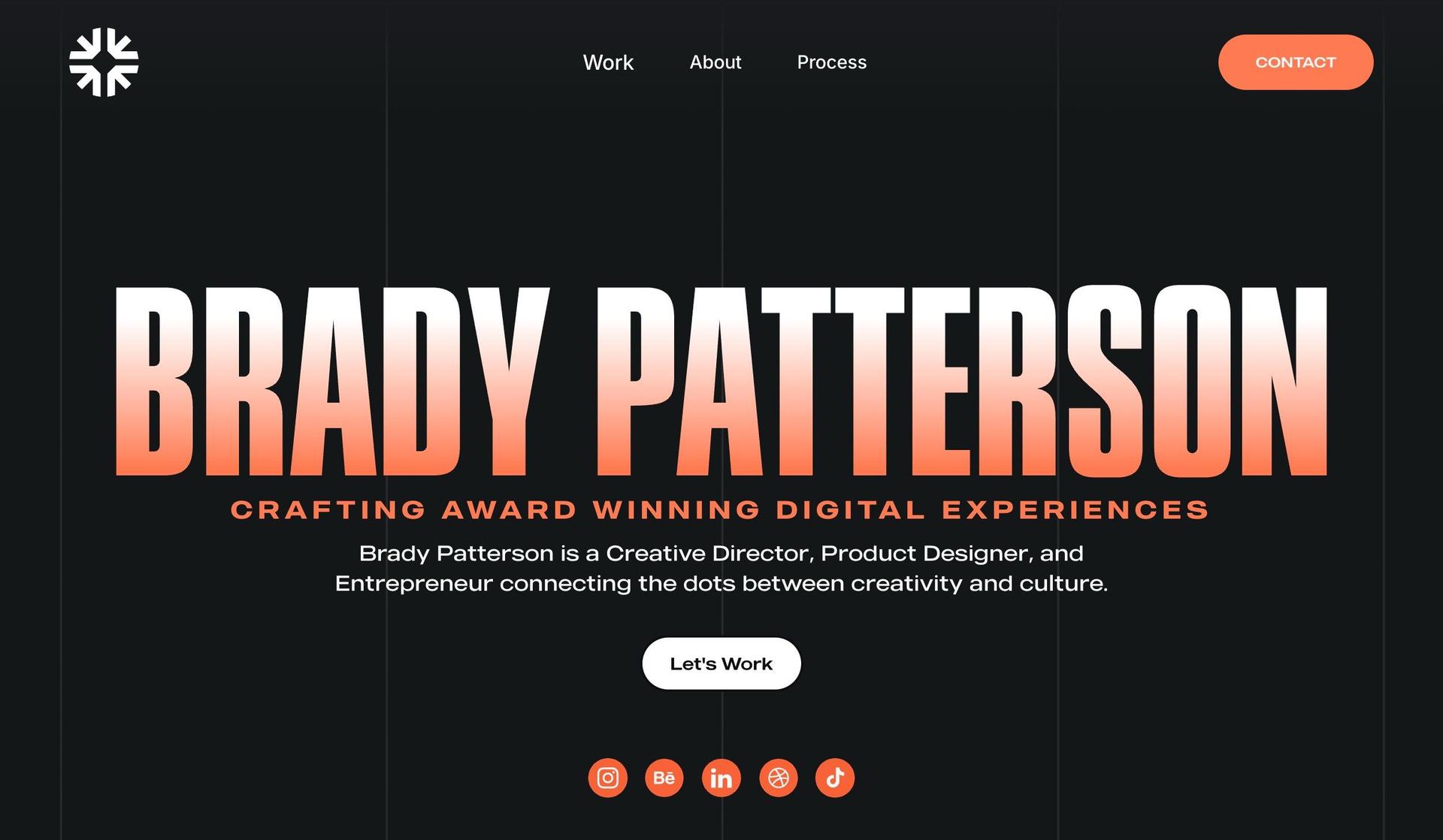 Brady Patterson Design-black and orange websites